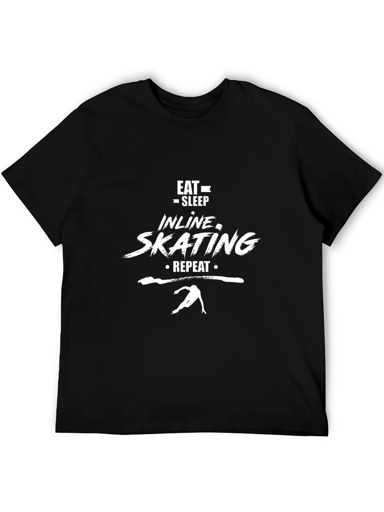 Eat Sleep Inline Skating Repeat Black T-Shirt