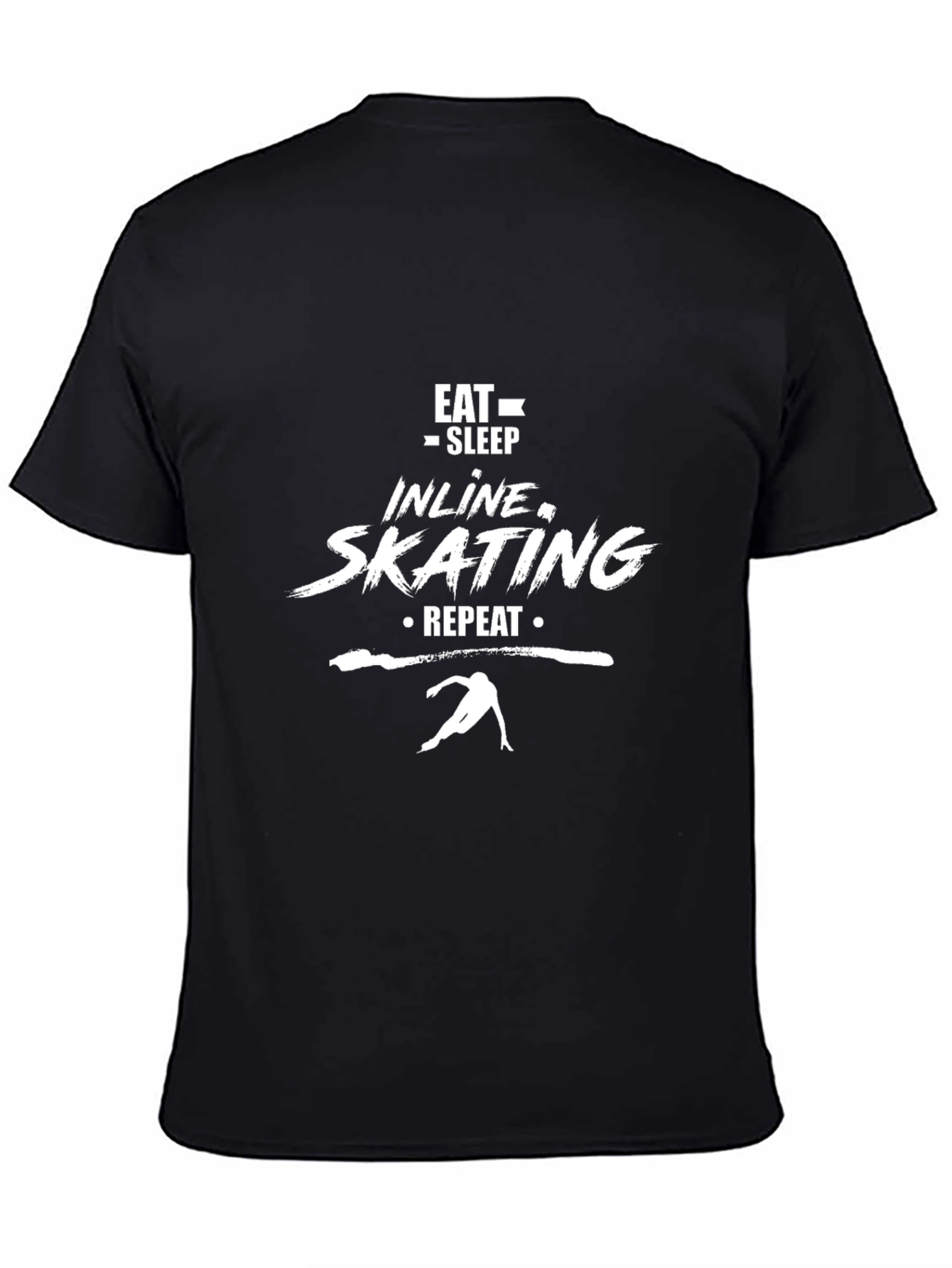 Eat Sleep Inline Skating Repeat Black T-Shirt