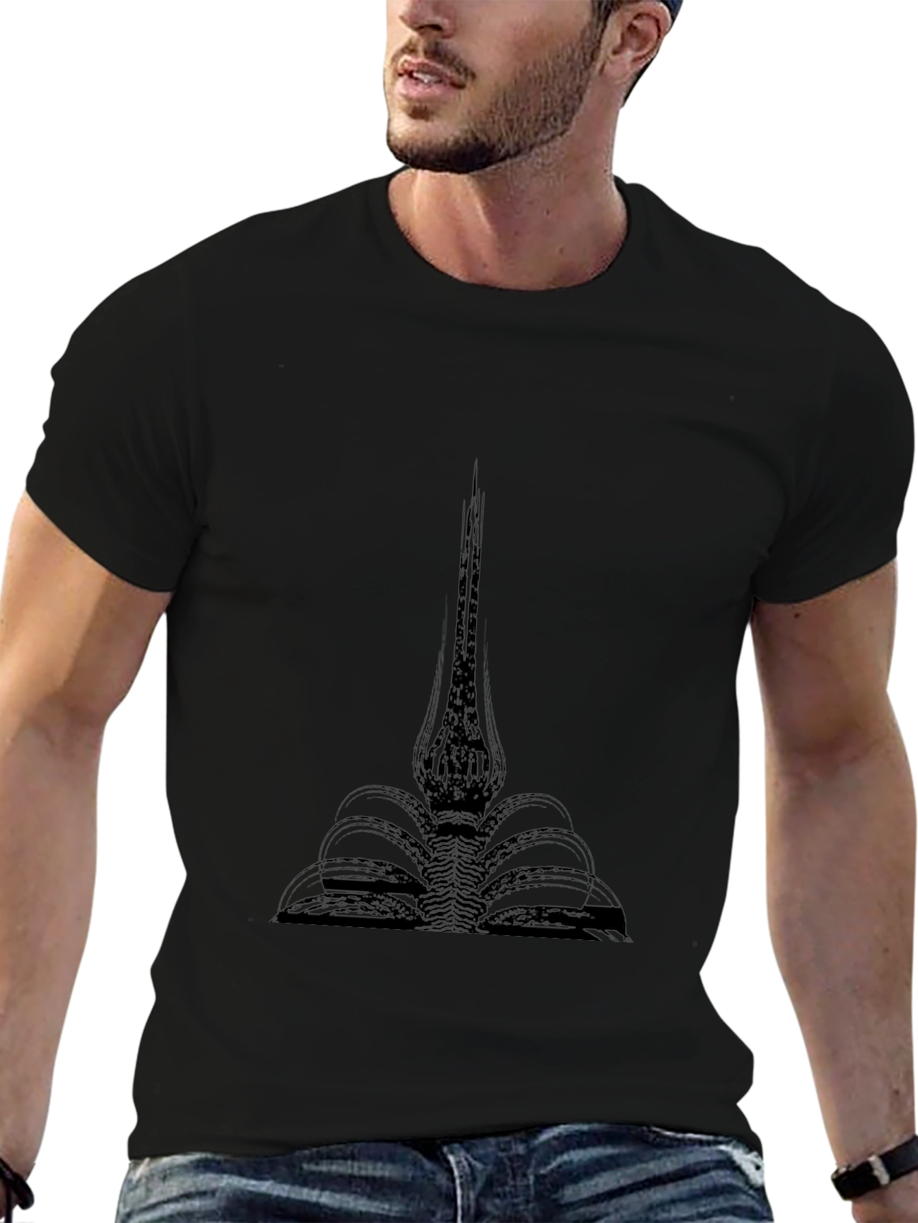 Eiffel Tower Graphic Black T-Shirt