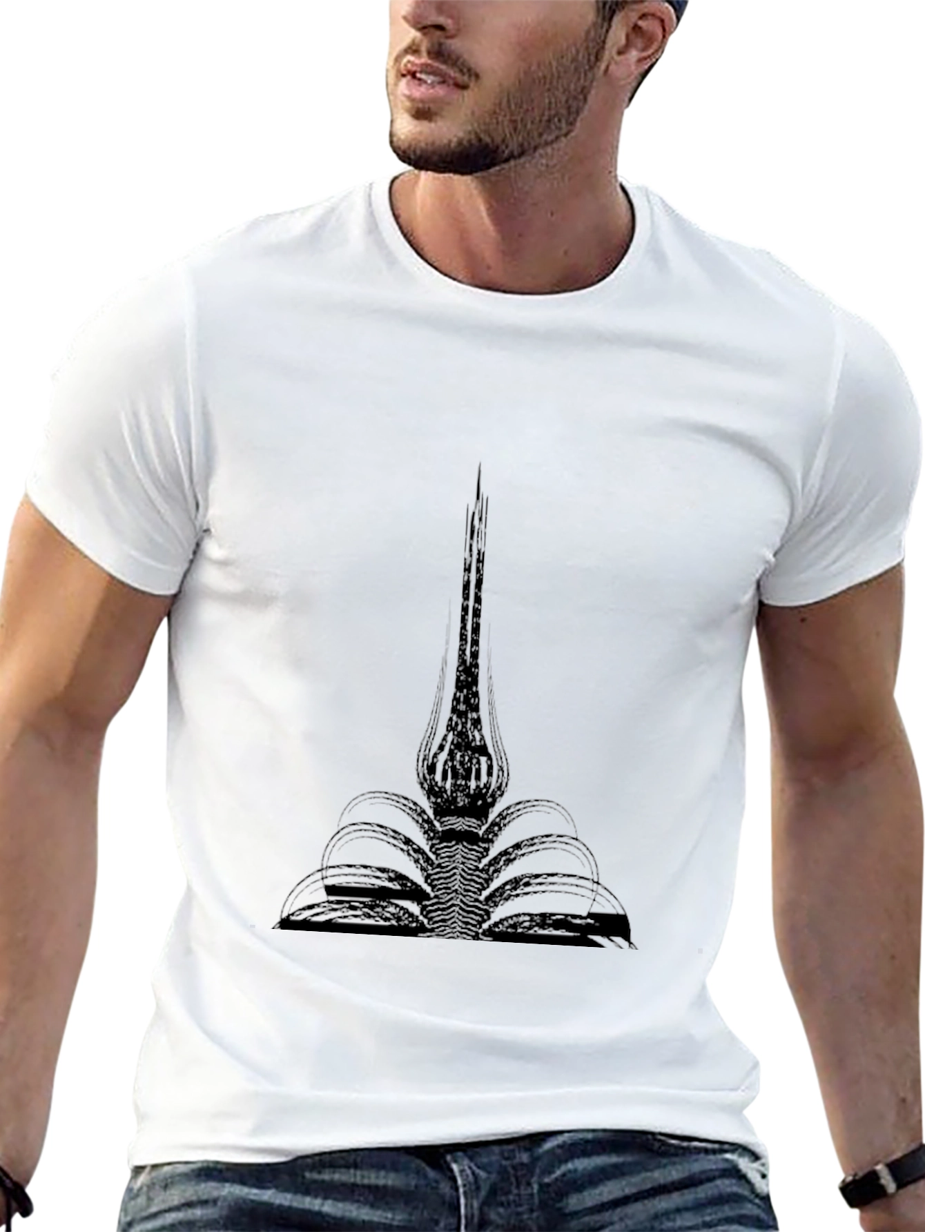 Eiffel Tower Graphic Black T-Shirt