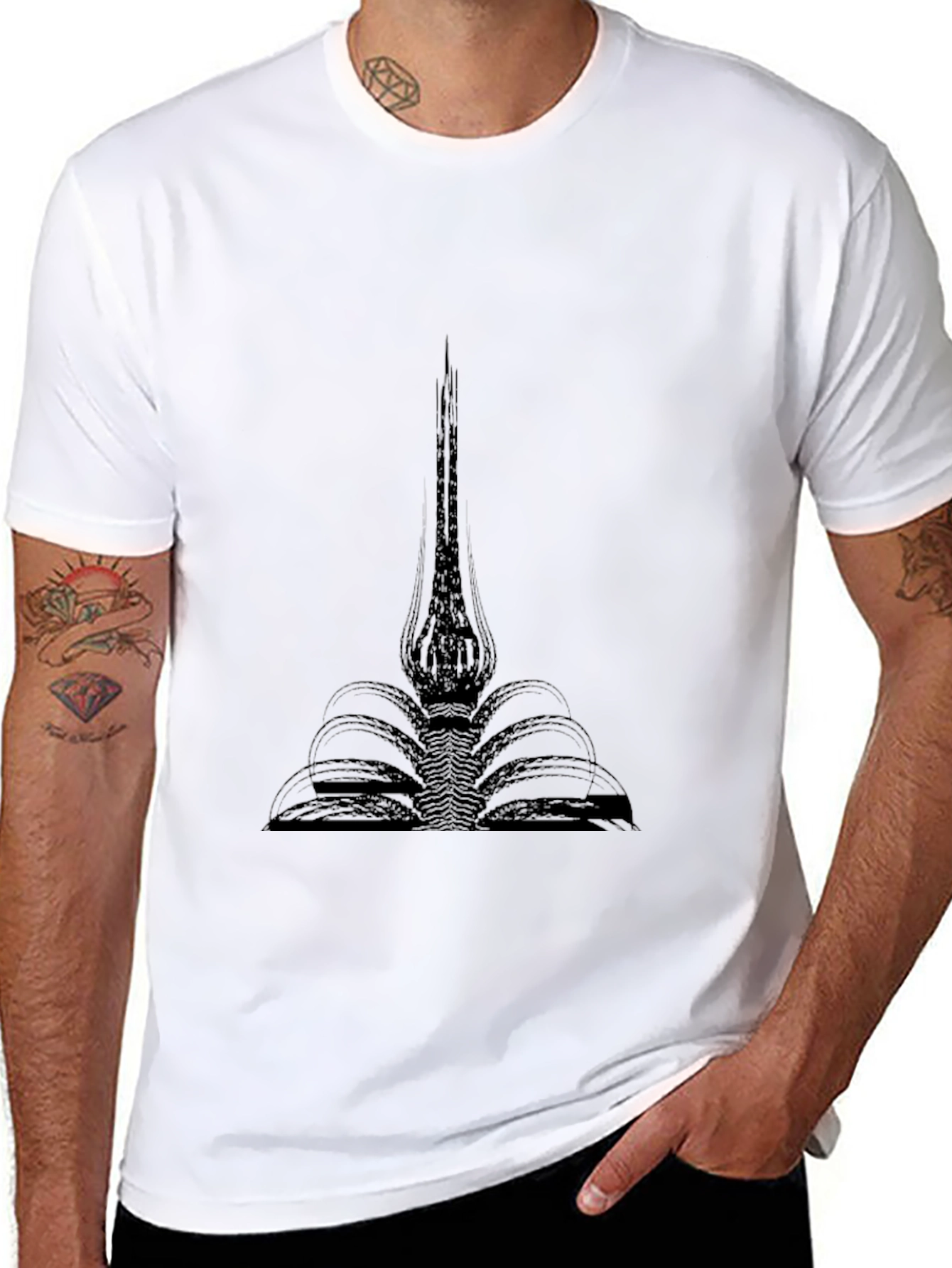 Eiffel Tower Graphic Black T-Shirt