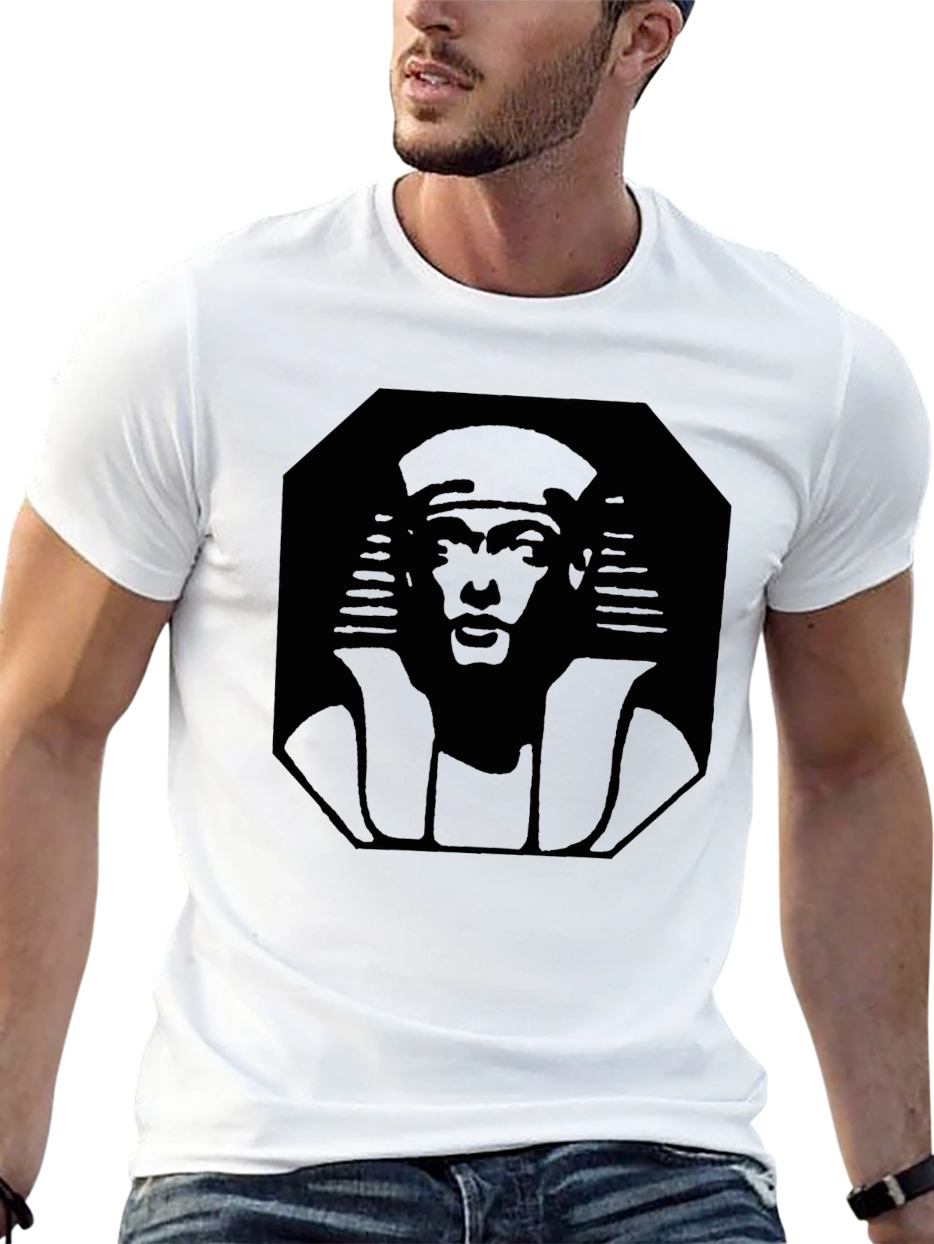 Pharaoh Graphic Black T-Shirt -  Ancient Egypt Design