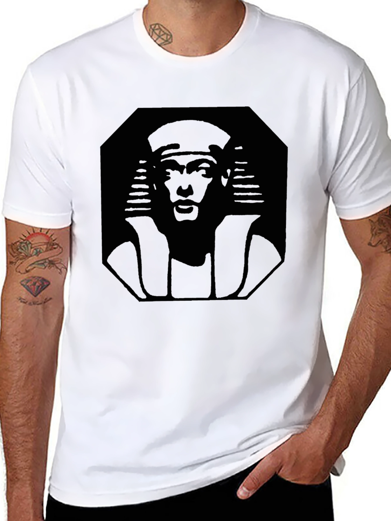 Pharaoh Graphic Black T-Shirt -  Ancient Egypt Design