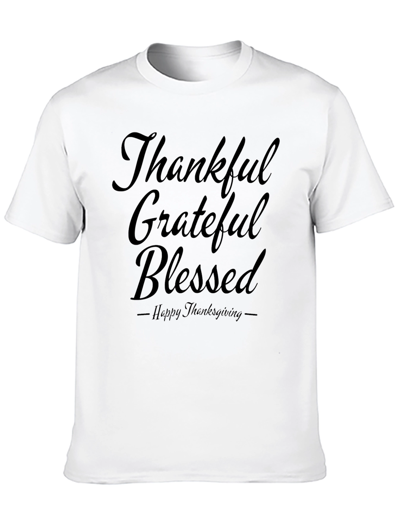 Thankful Grateful Blessed Thanksgiving T-Shirt