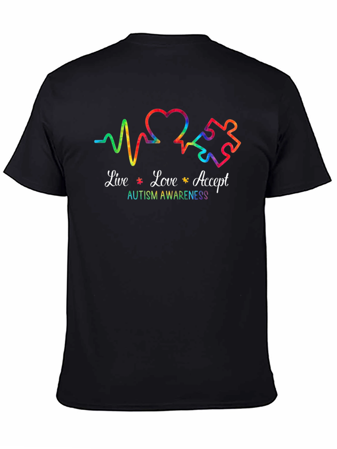 Autism Awareness T-Shirt - Live Love Accept