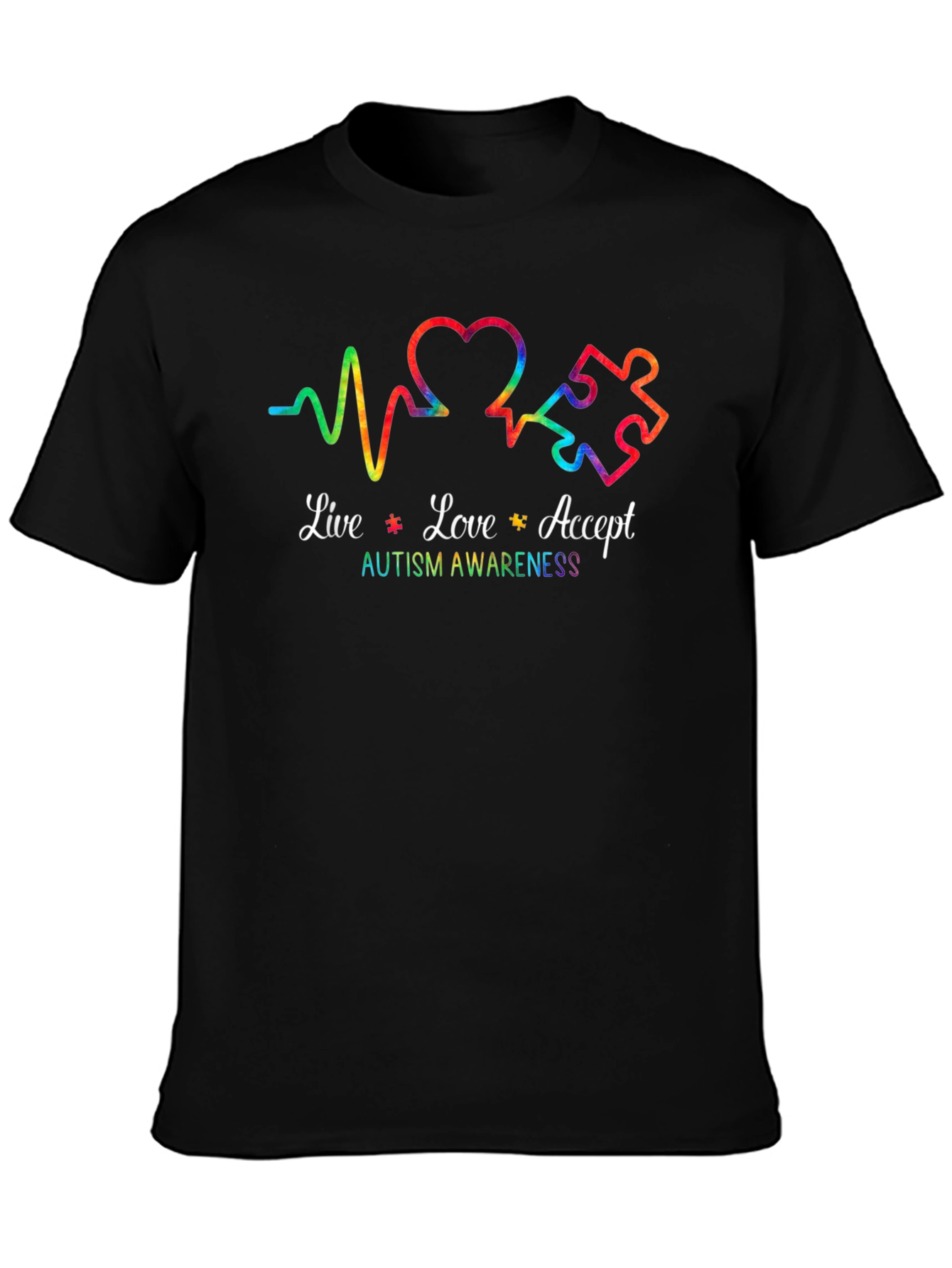 Autism Awareness T-Shirt - Live Love Accept