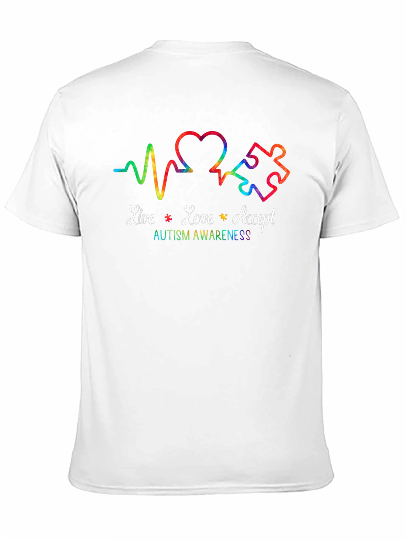 Autism Awareness T-Shirt - Live Love Accept