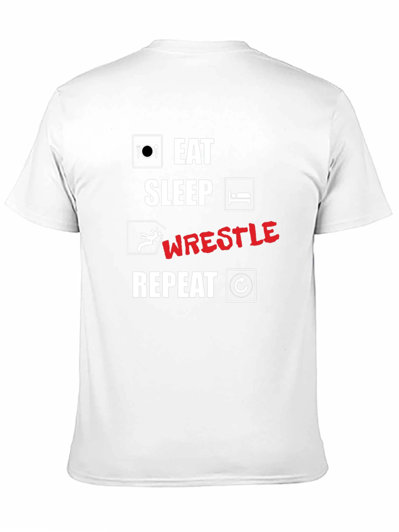 Eat Sleep Wrestle Repeat Graphic T-Shirt