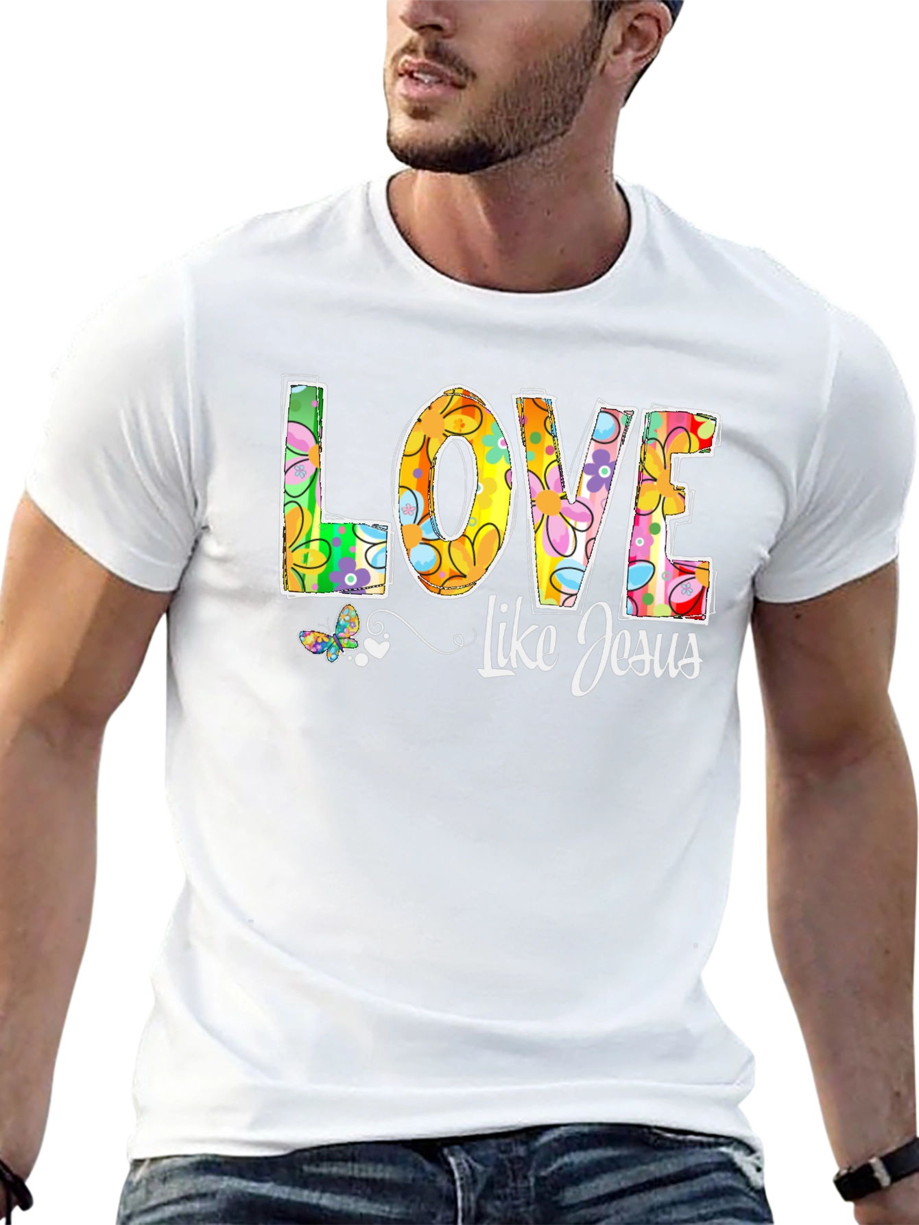 Love Like Jesus Floral Graphic Tee