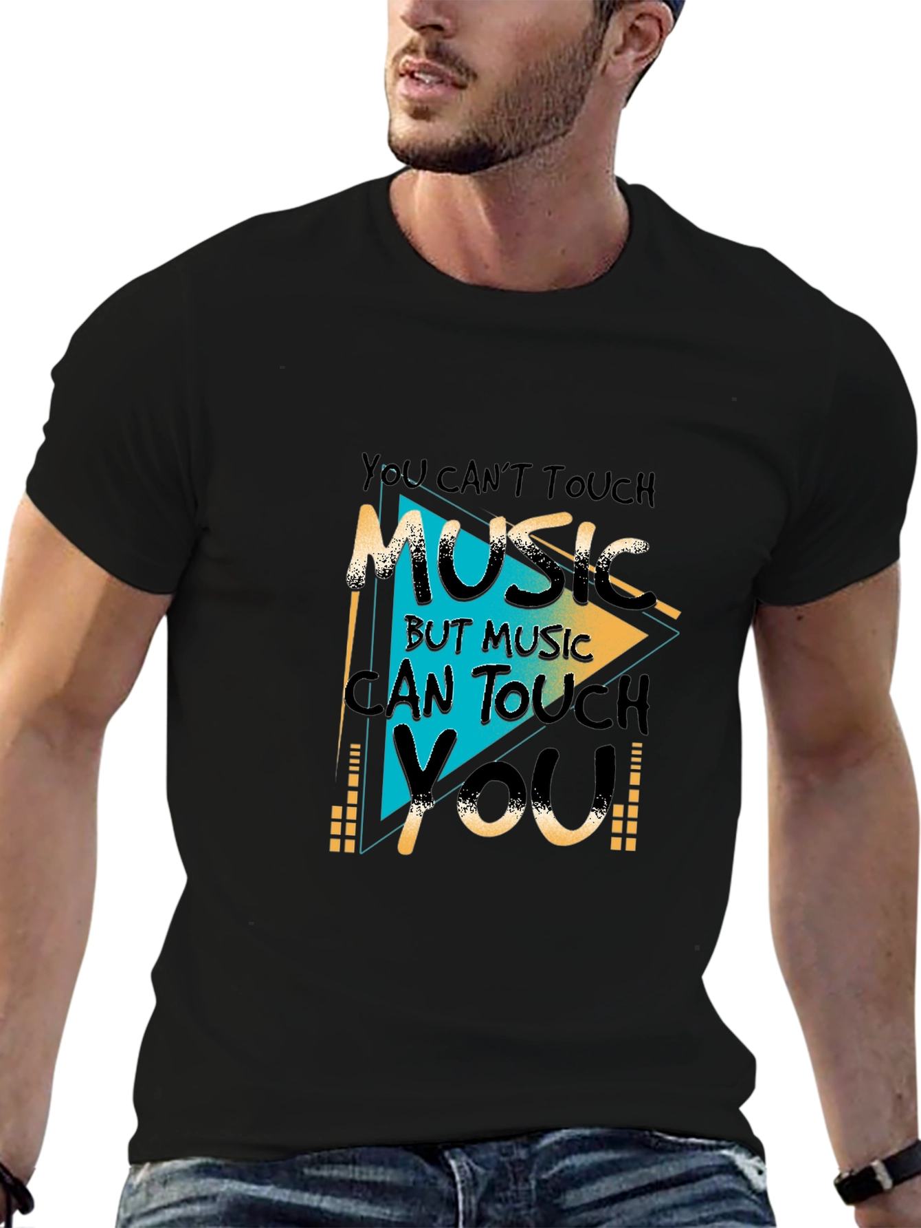 Music Can Touch You T-Shirt - Graphic Print Tee