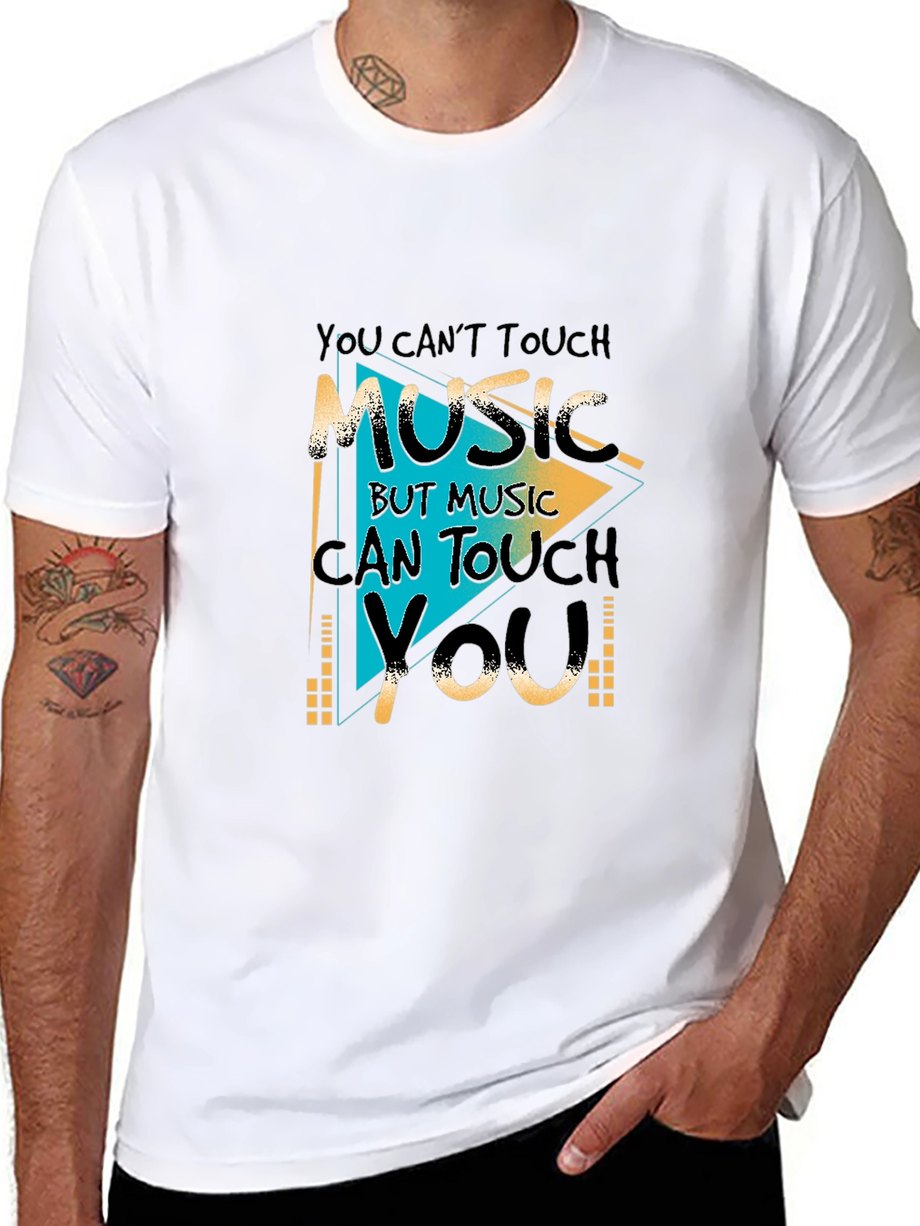 Music Can Touch You T-Shirt - Graphic Print Tee