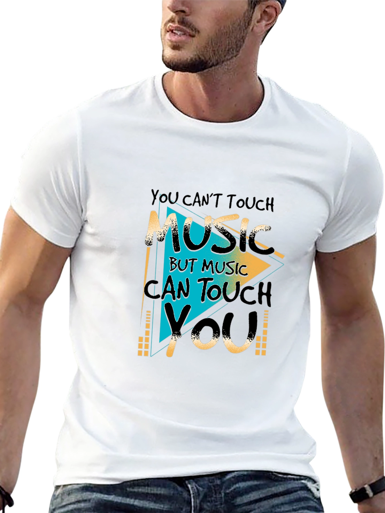 Music Can Touch You T-Shirt - Graphic Print Tee