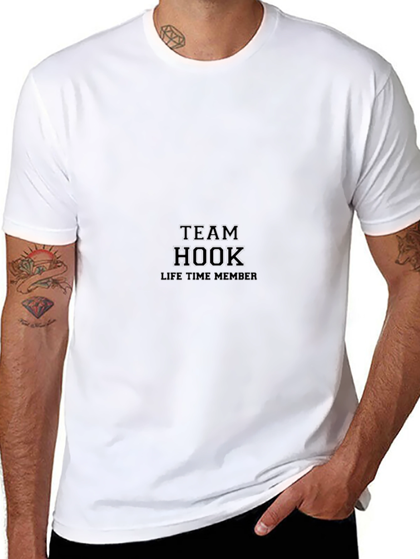 Team Hook Lifetime Member Black T-Shirt