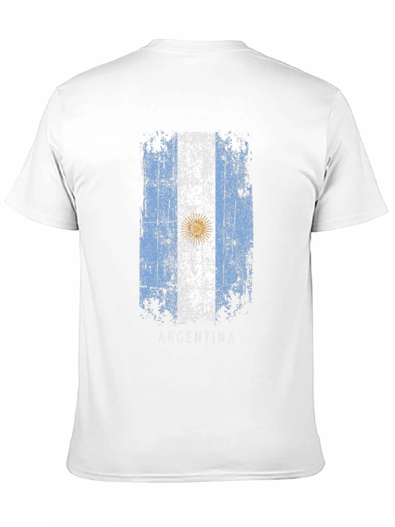 Argentina Flag T-Shirt - Black Cotton Tee