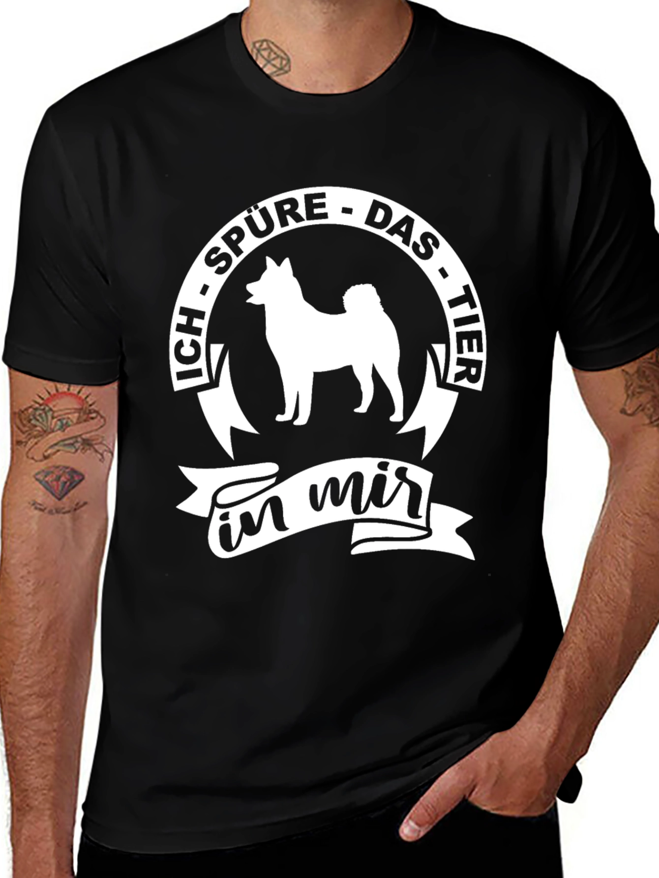 Ich Spure Das Tier in mir Black T-Shirt