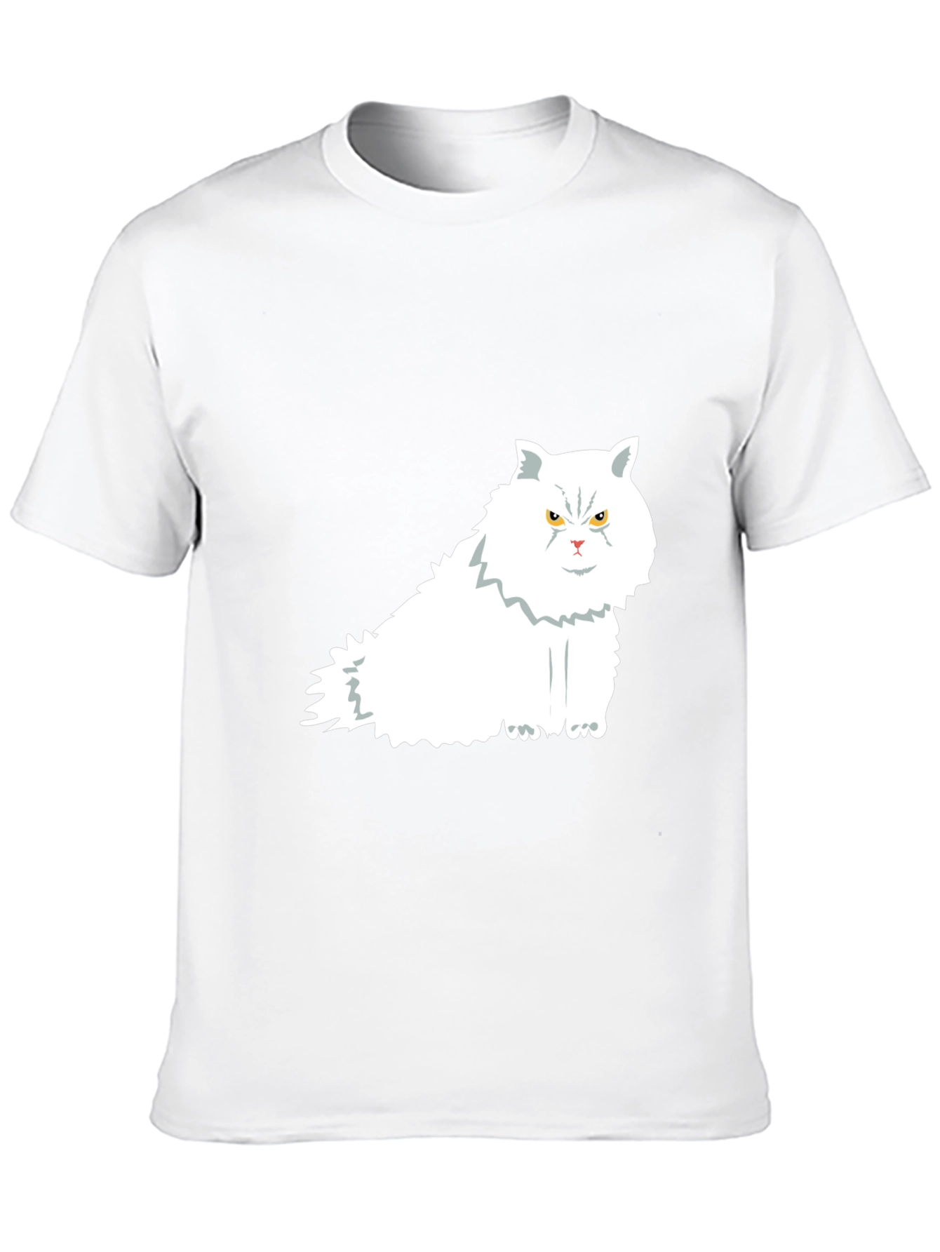 Cat Graphic Print Black T-Shirt