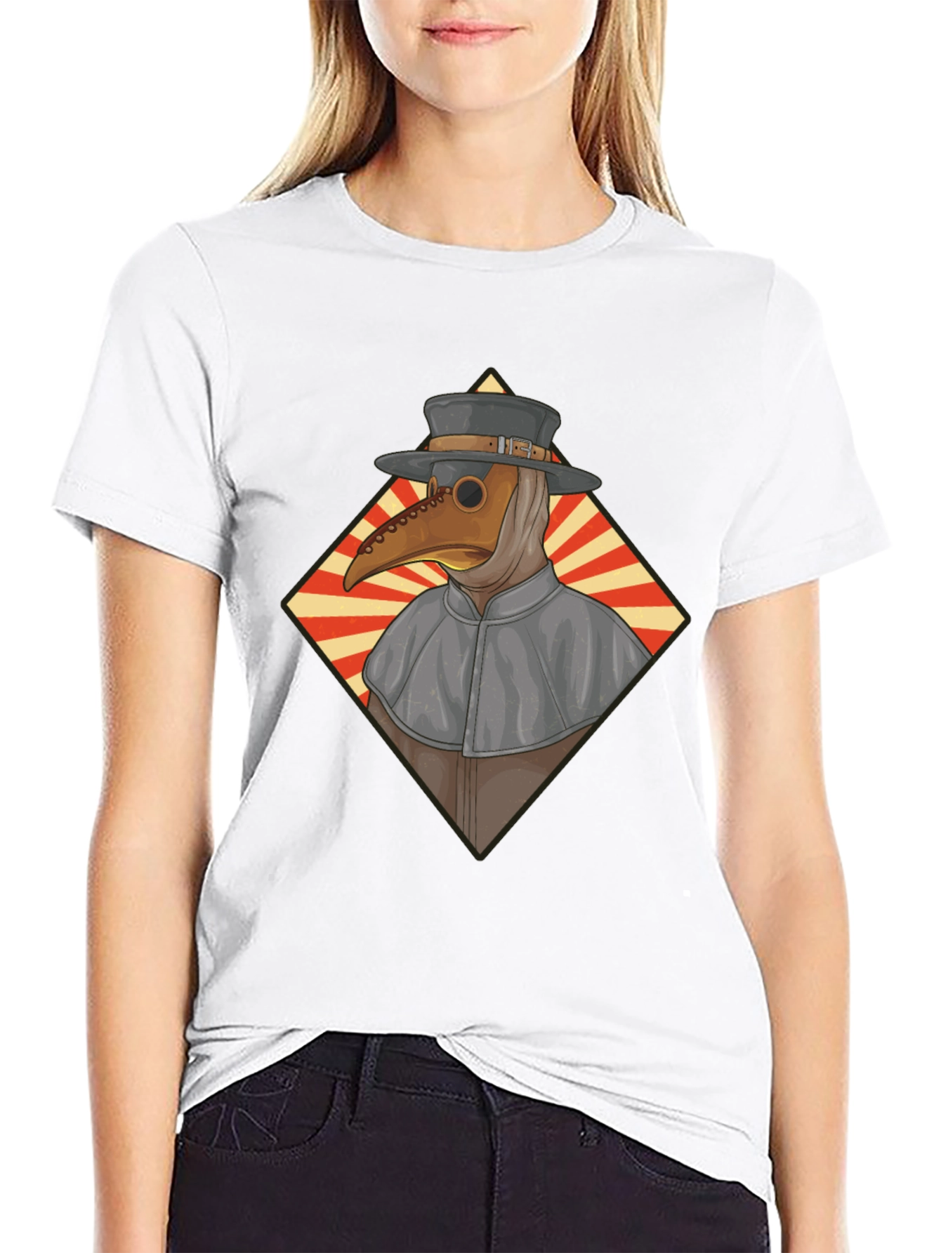 Plague Doctor Graphic Tee - Black