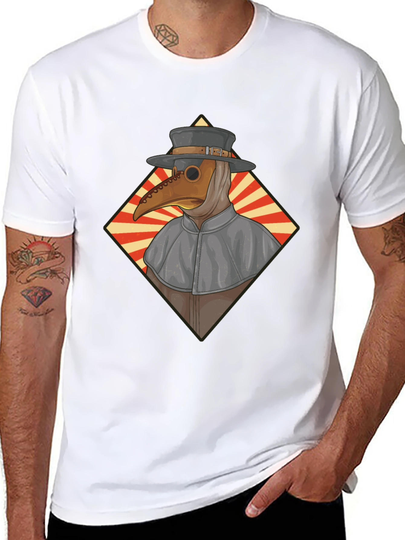 Plague Doctor Graphic Tee - Black
