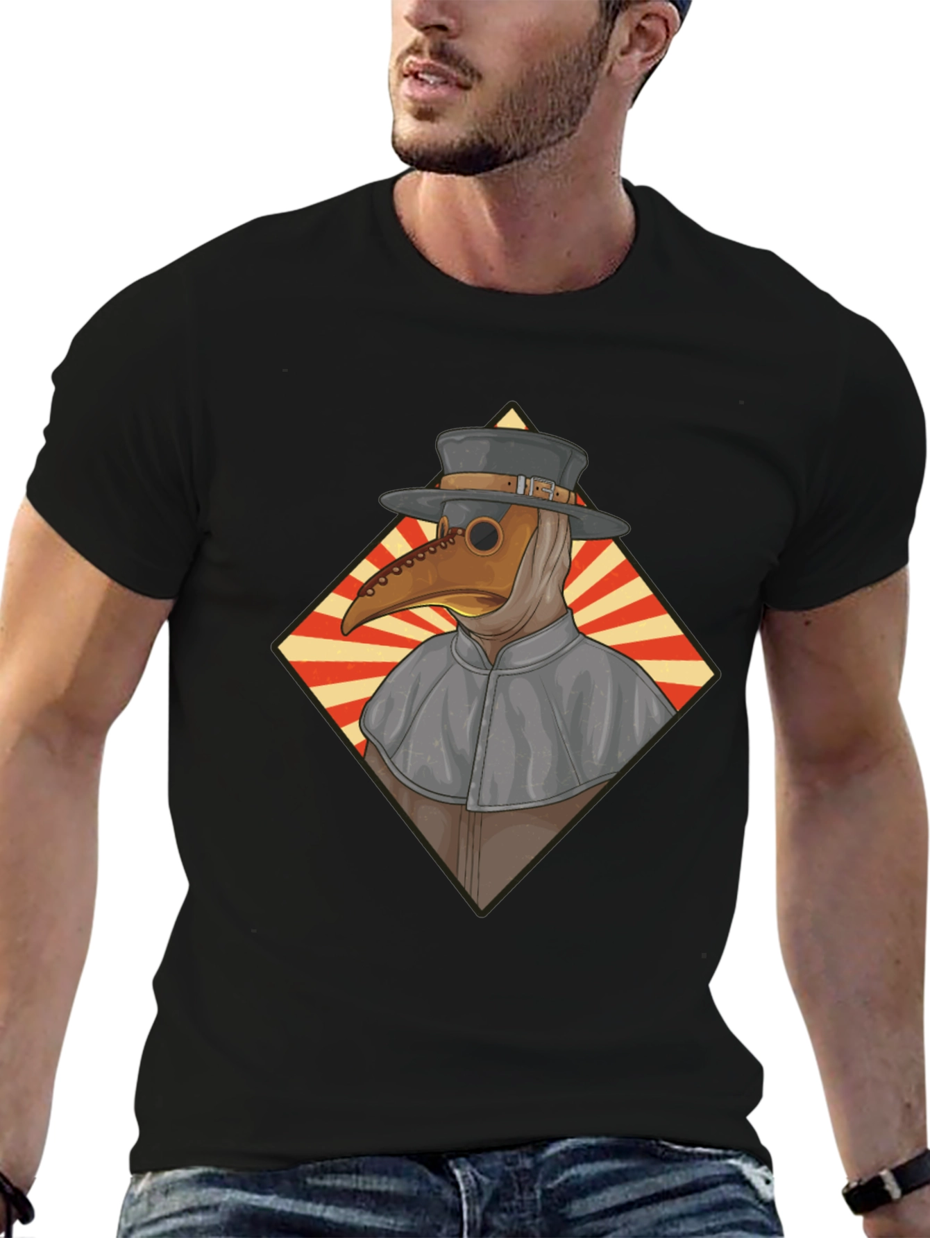 Plague Doctor Graphic Tee - Black