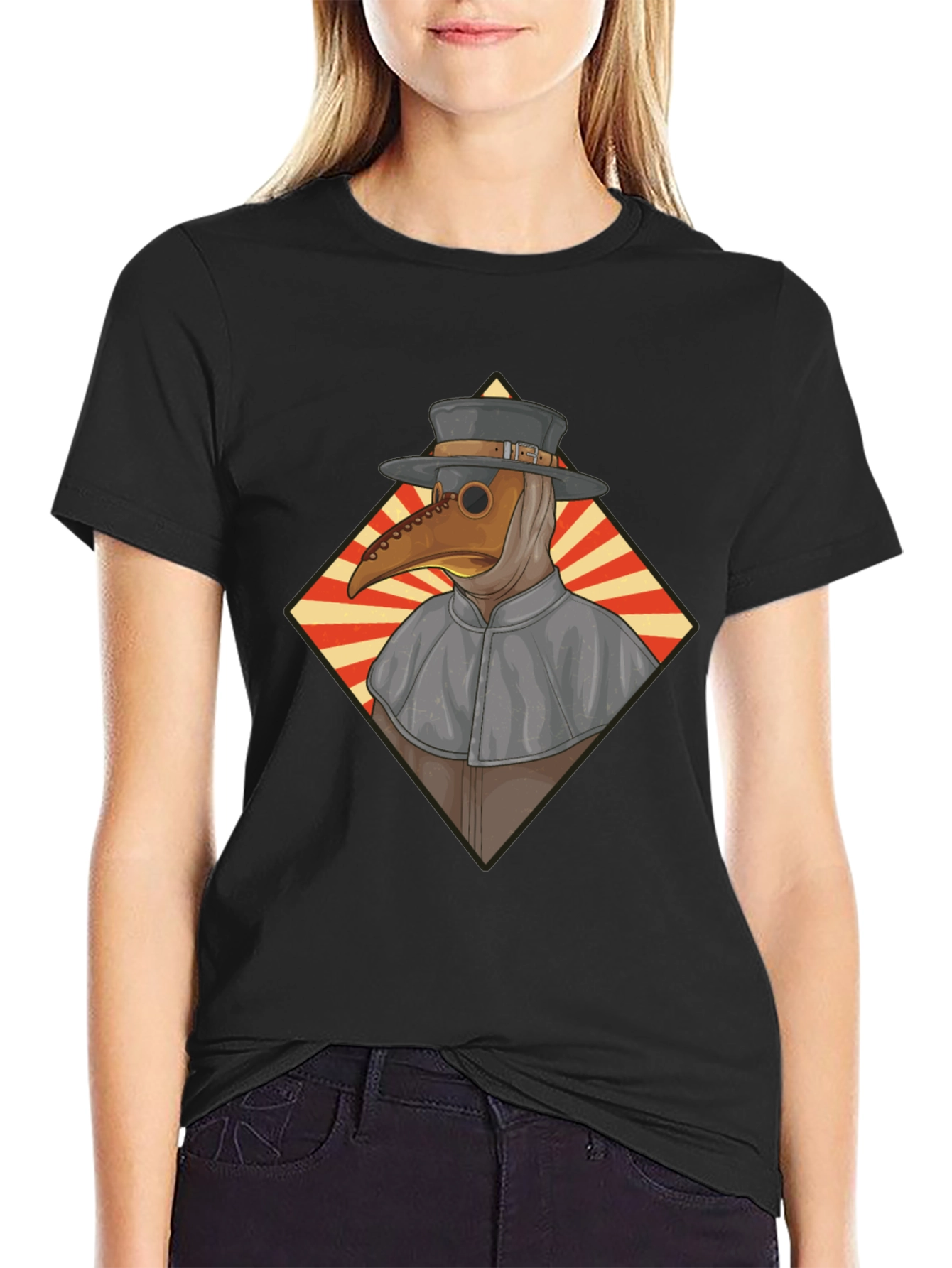 Plague Doctor Graphic Tee - Black