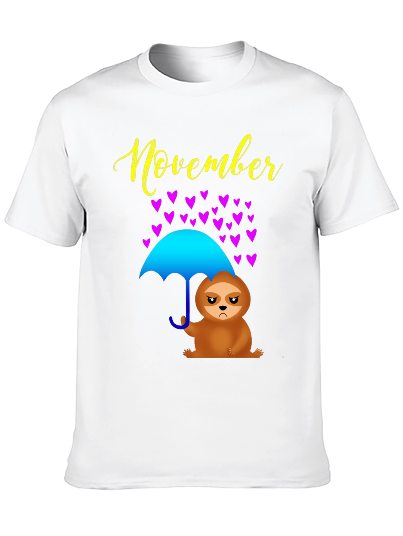 November Sloth Under Umbrella T-Shirt