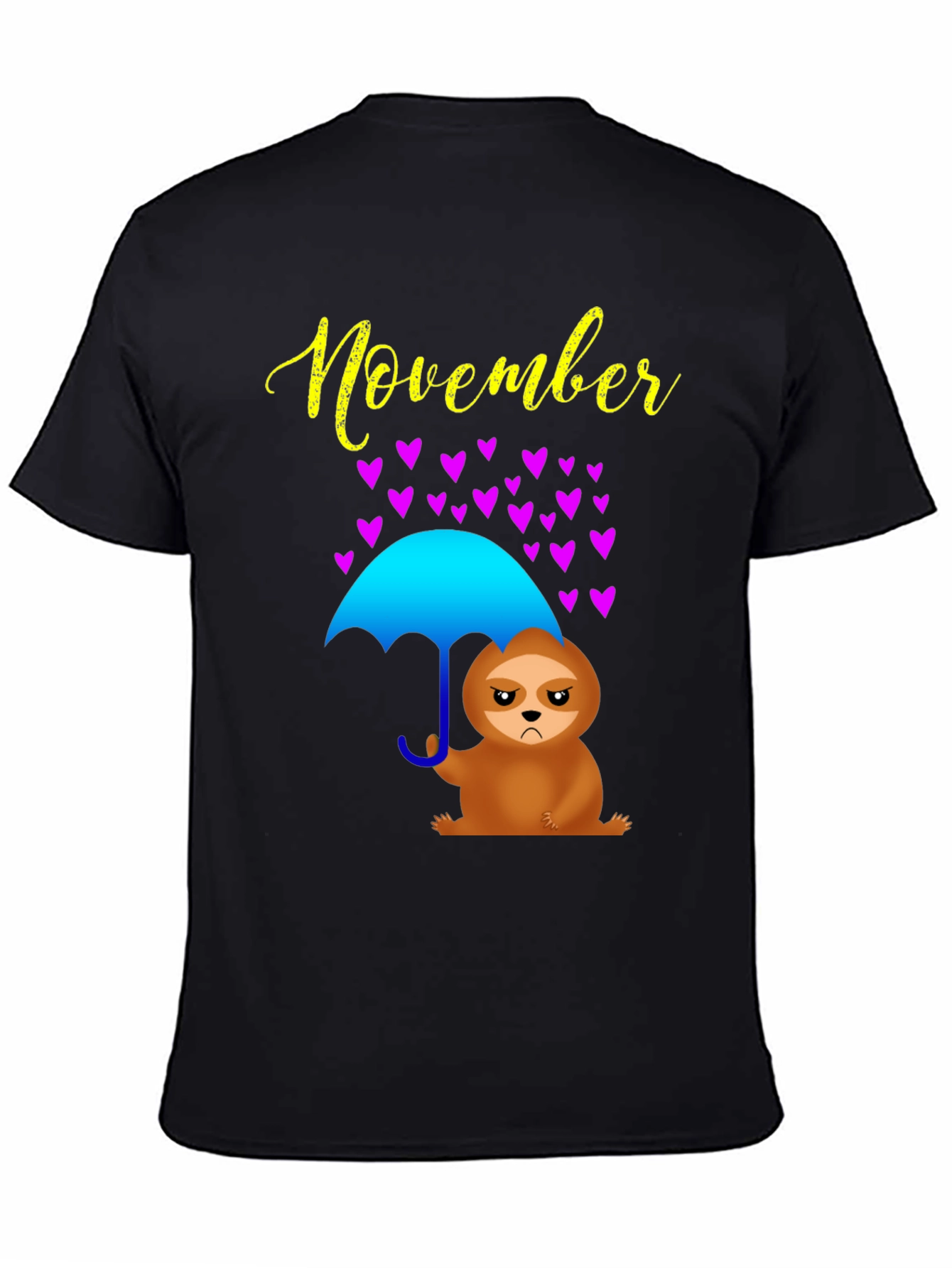 November Sloth Under Umbrella T-Shirt
