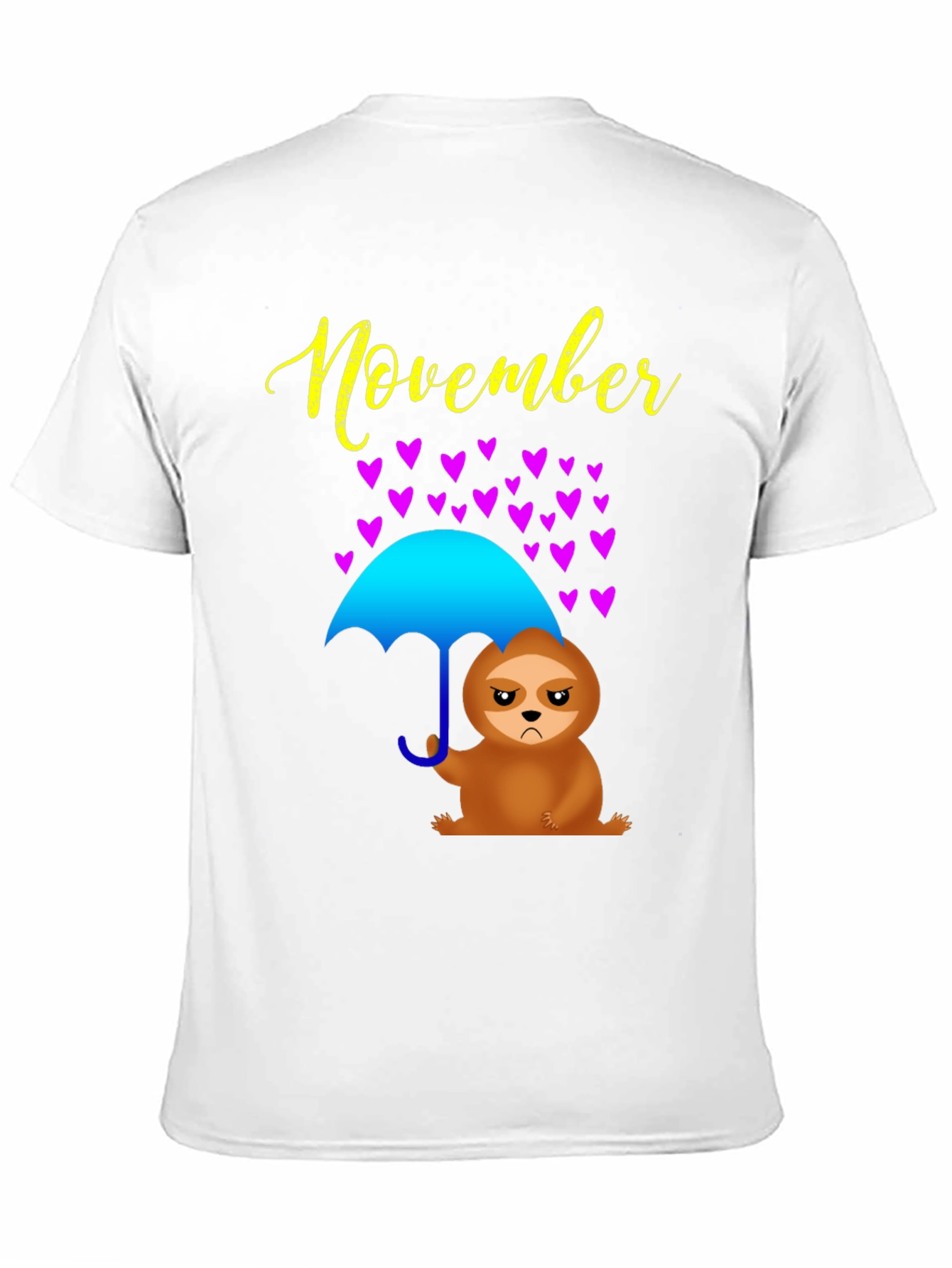 November Sloth Under Umbrella T-Shirt