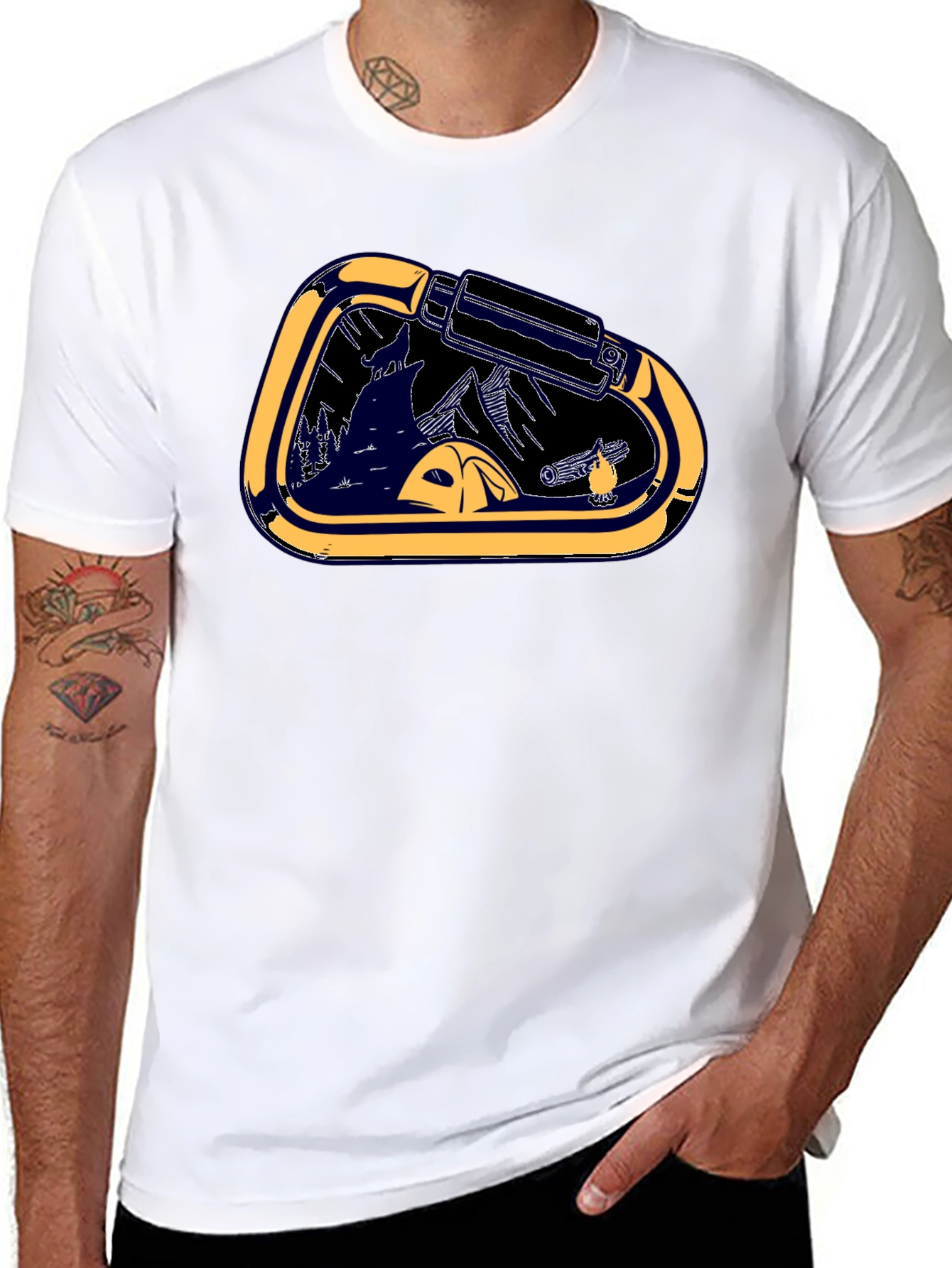 Carabiner Camping Graphic Tee