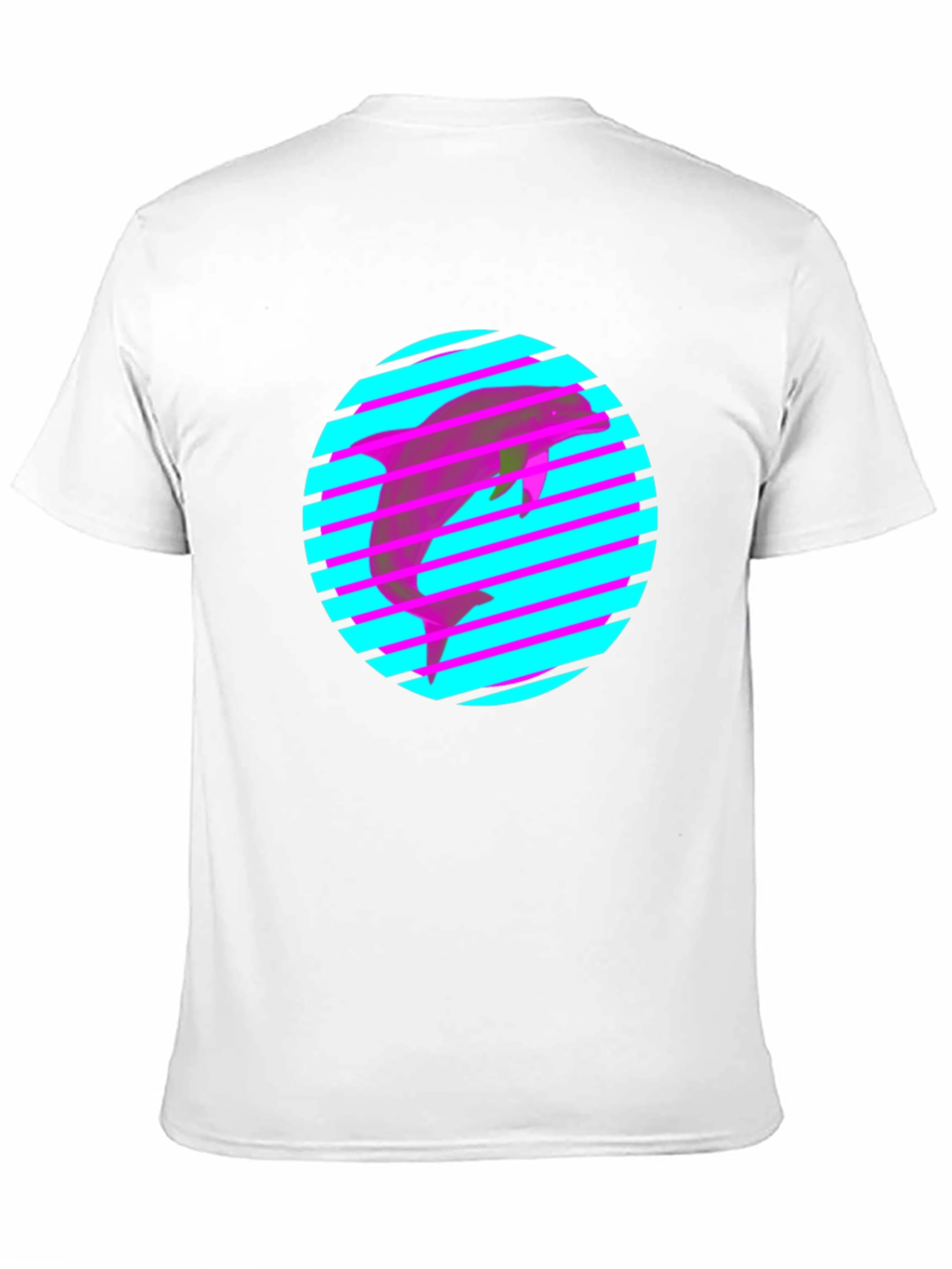 Retro Dolphin Tee - 80s Style Graphic Print