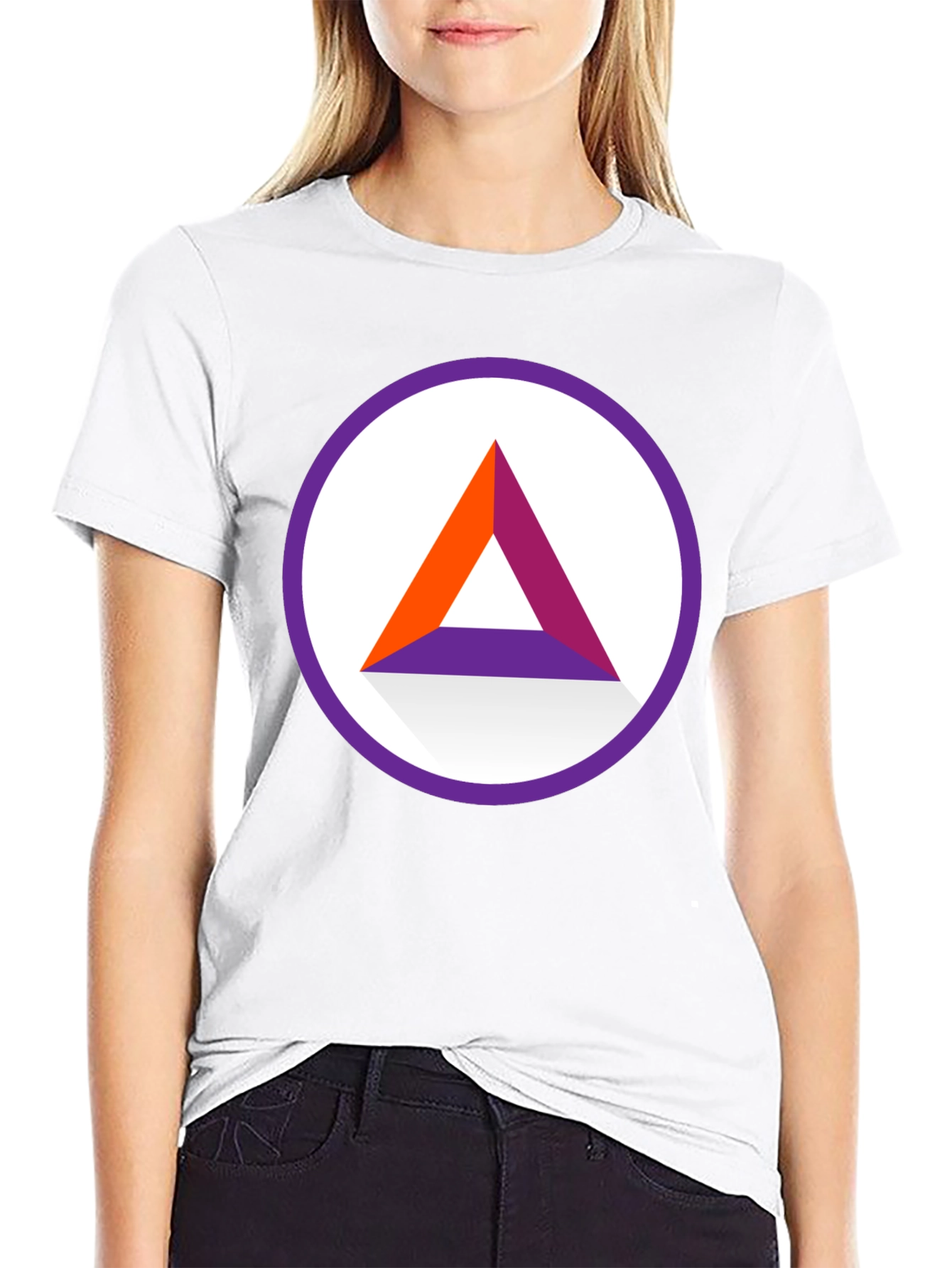 Modern Triangle Graphic Tee - Casual Comfort