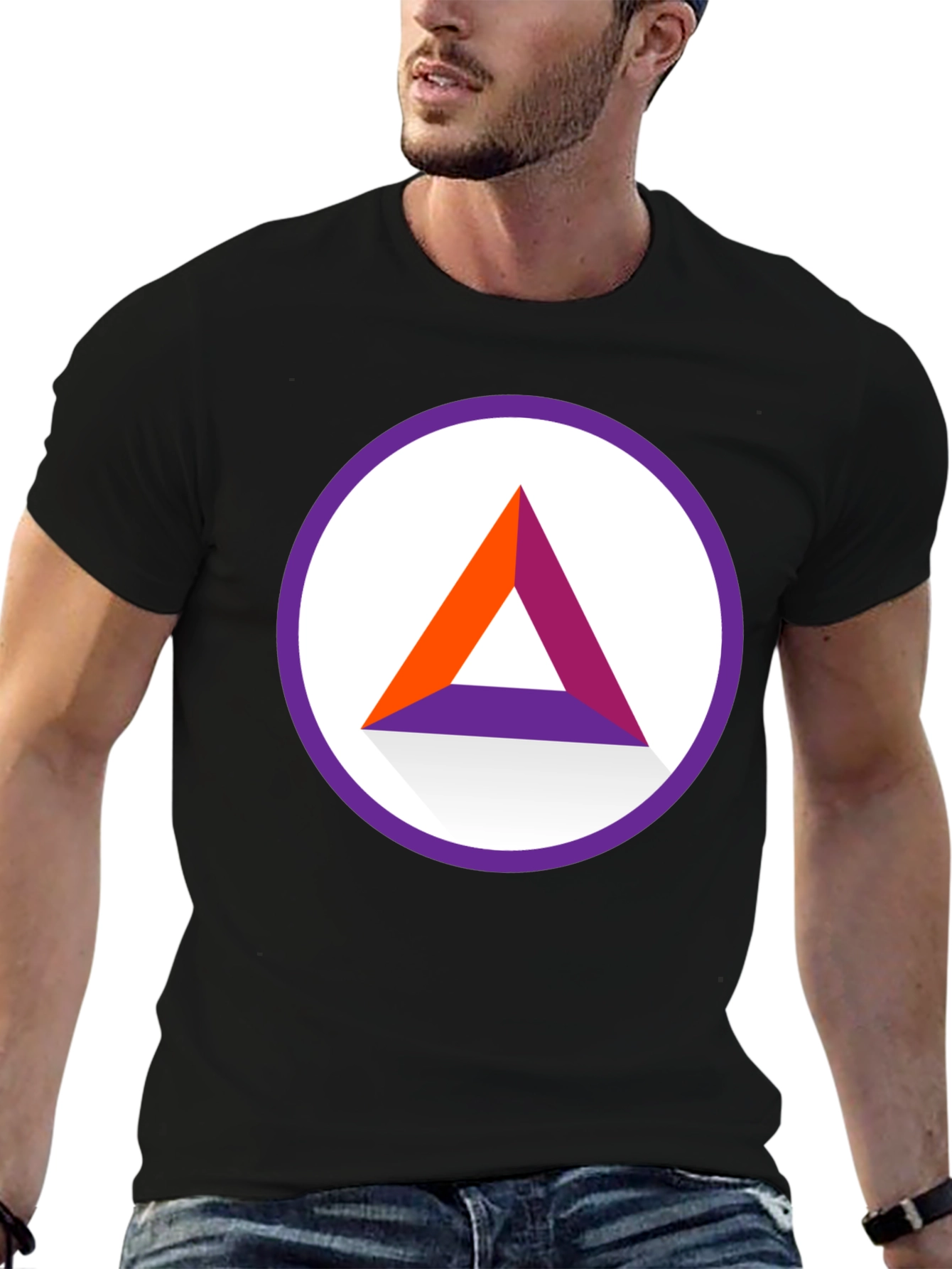 Modern Triangle Graphic Tee - Casual Comfort