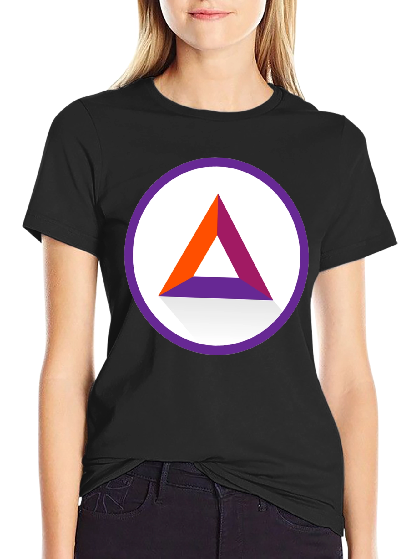Modern Triangle Graphic Tee - Casual Comfort