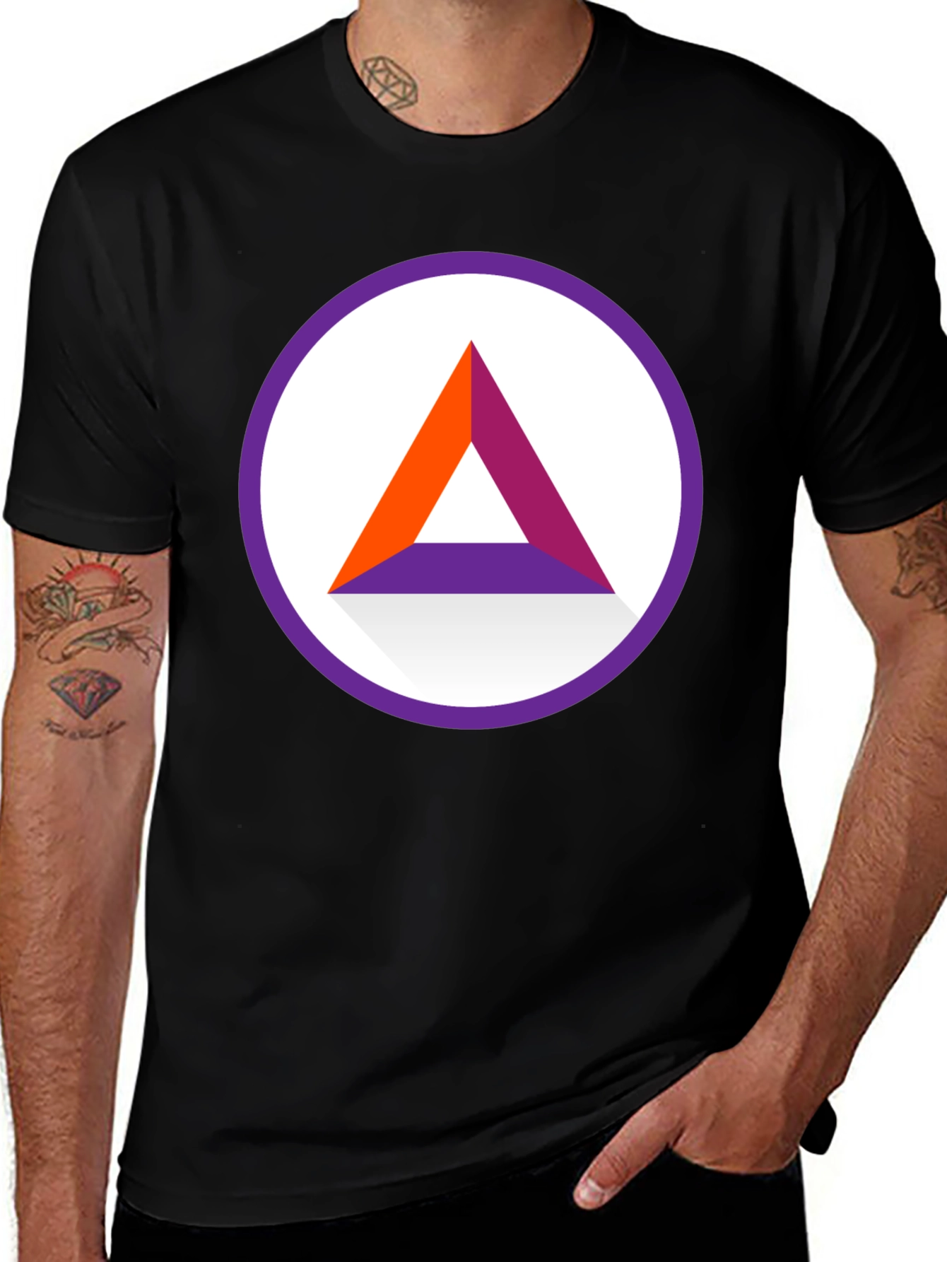 Modern Triangle Graphic Tee - Casual Comfort