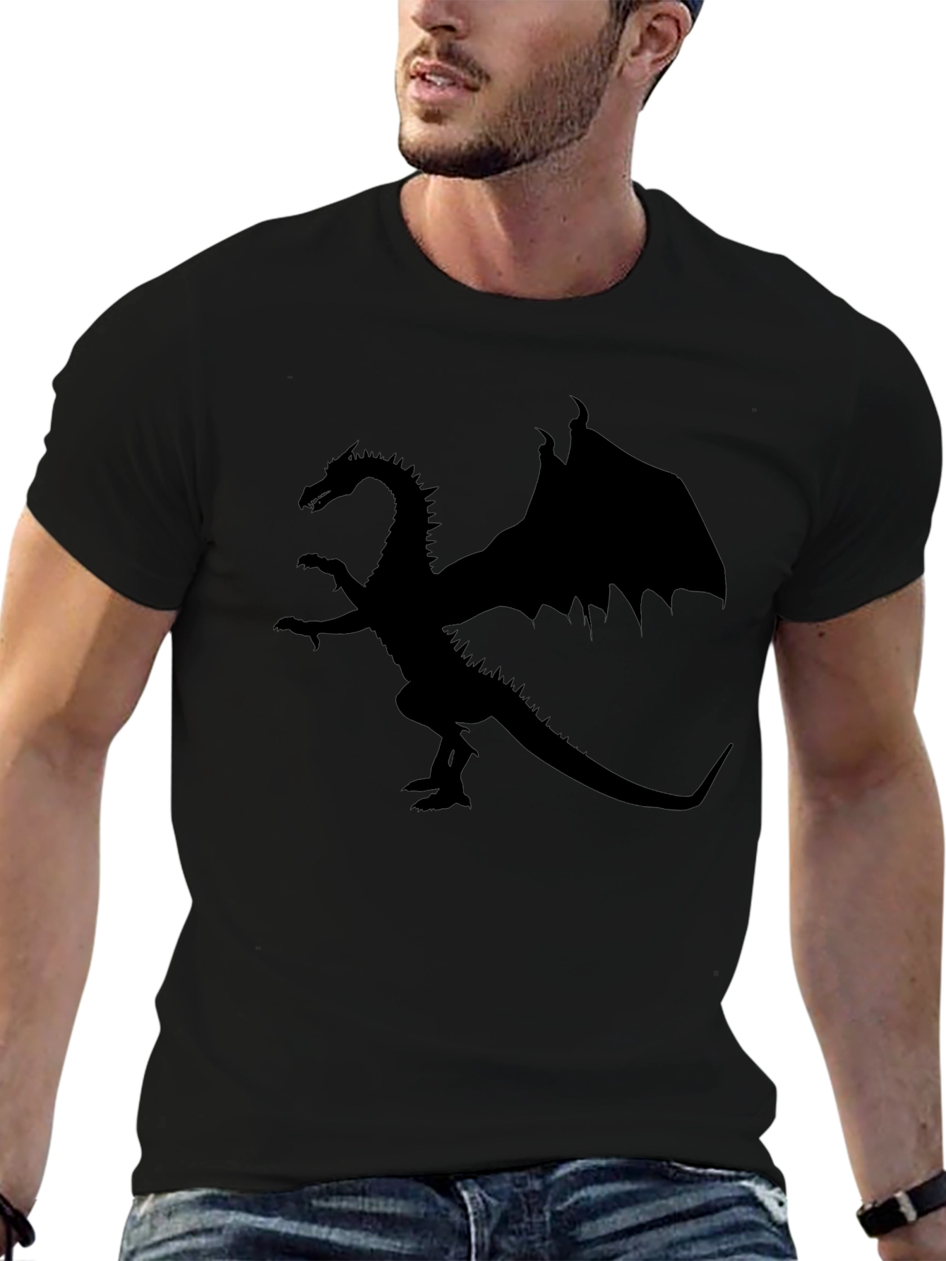 Dragon Silhouette Black T-Shirt