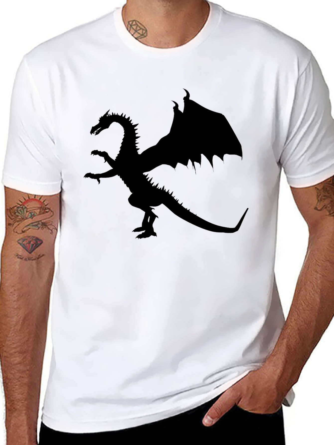Dragon Silhouette Black T-Shirt