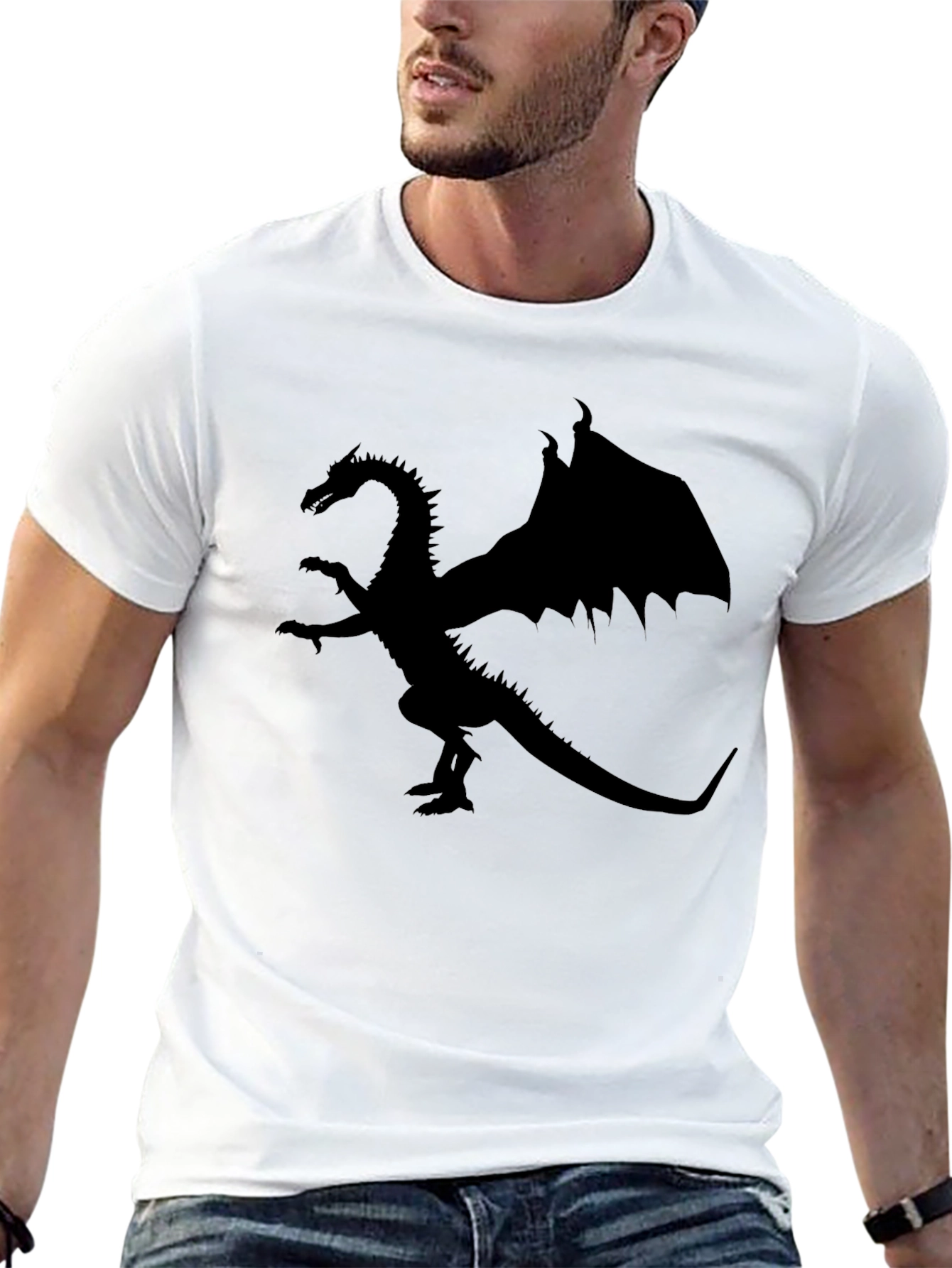 Dragon Silhouette Black T-Shirt