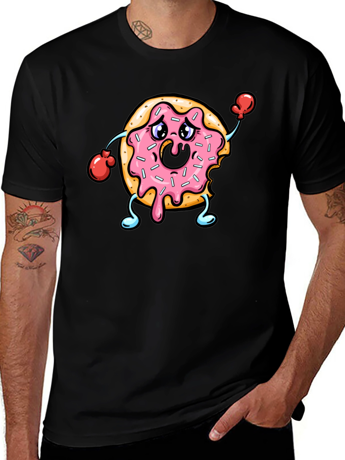 Donut Boxing T-Shirt Funny Foodie Tee