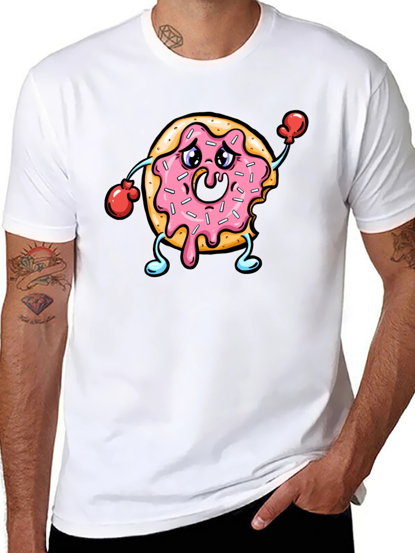 Donut Boxing T-Shirt Funny Foodie Tee
