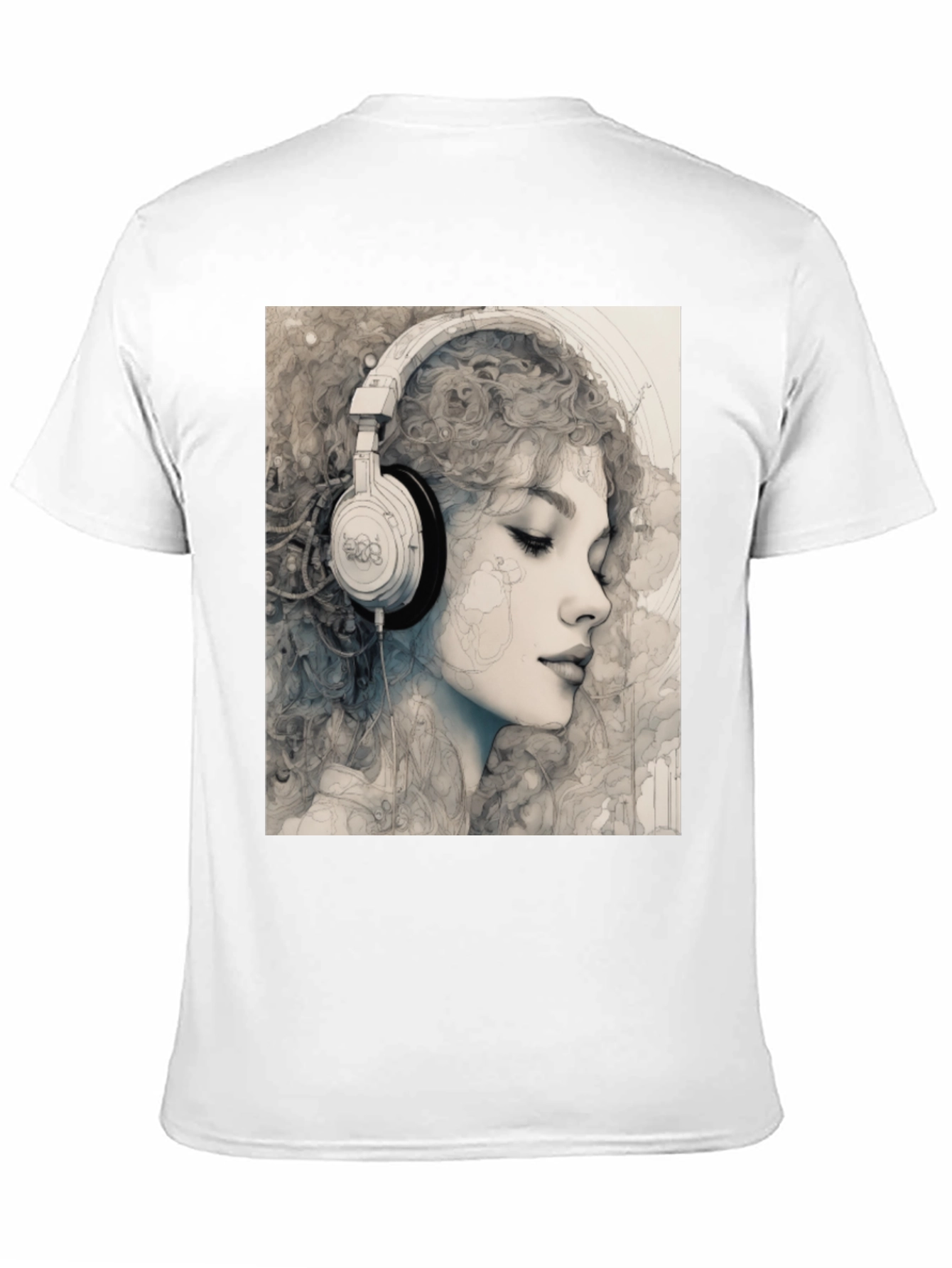 Woman with Headphones Graphic T-Shirt