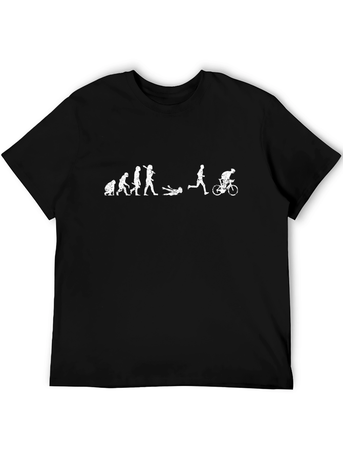 Evolution of a Cyclist Black T-Shirt