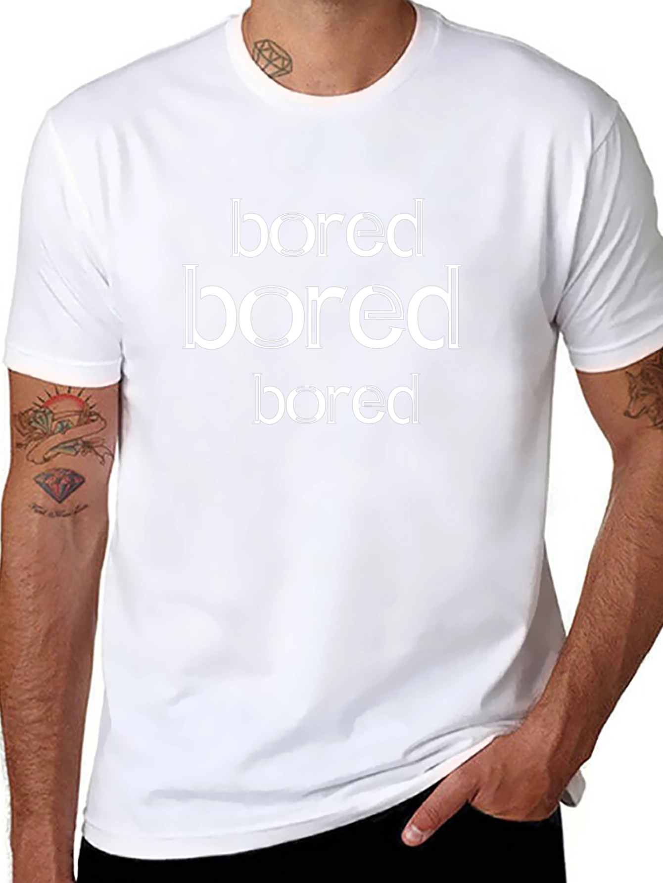 Bored T-Shirt - Mens Black Graphic Tee