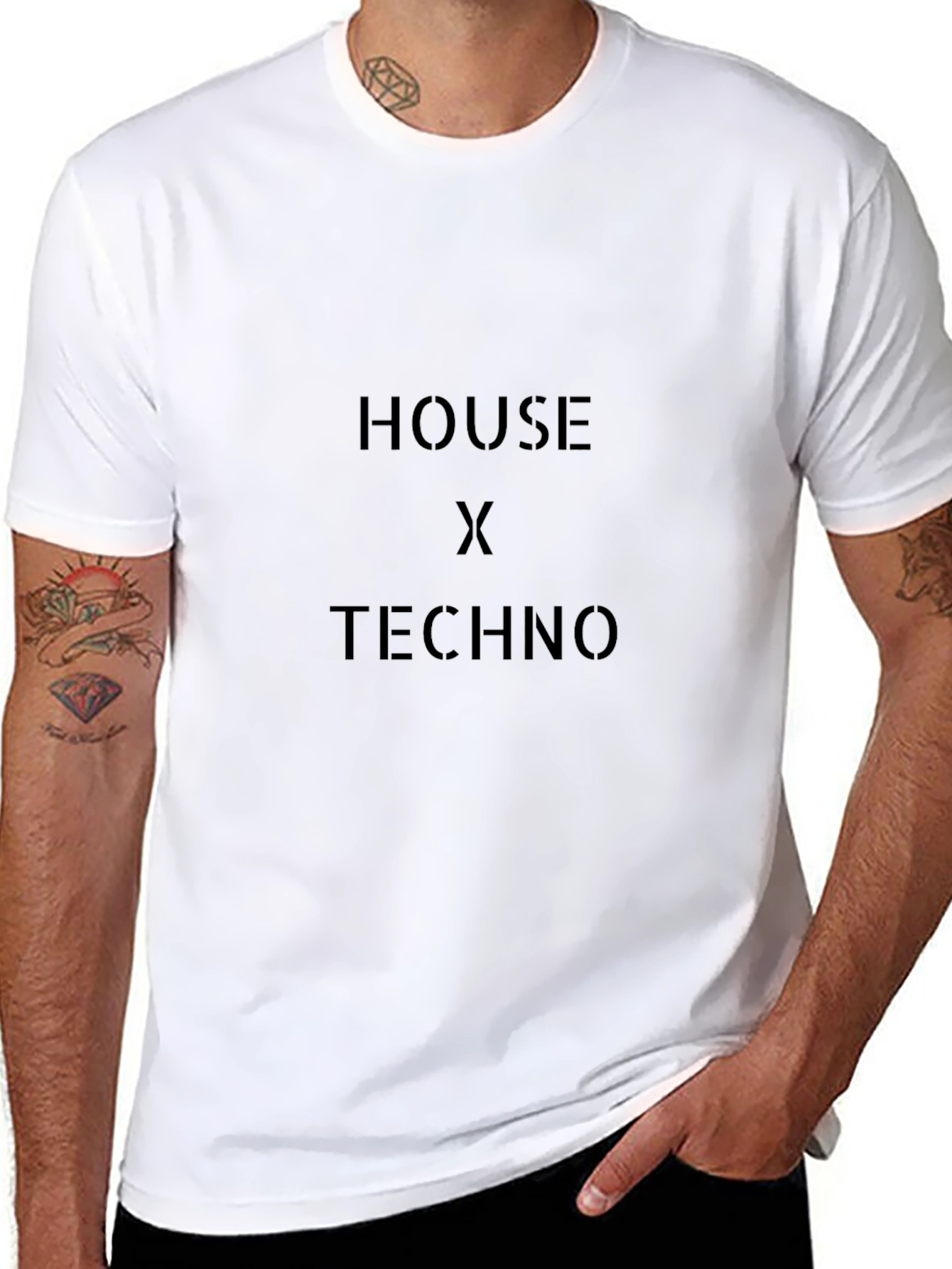 House X Techno Graphic Tee - Black