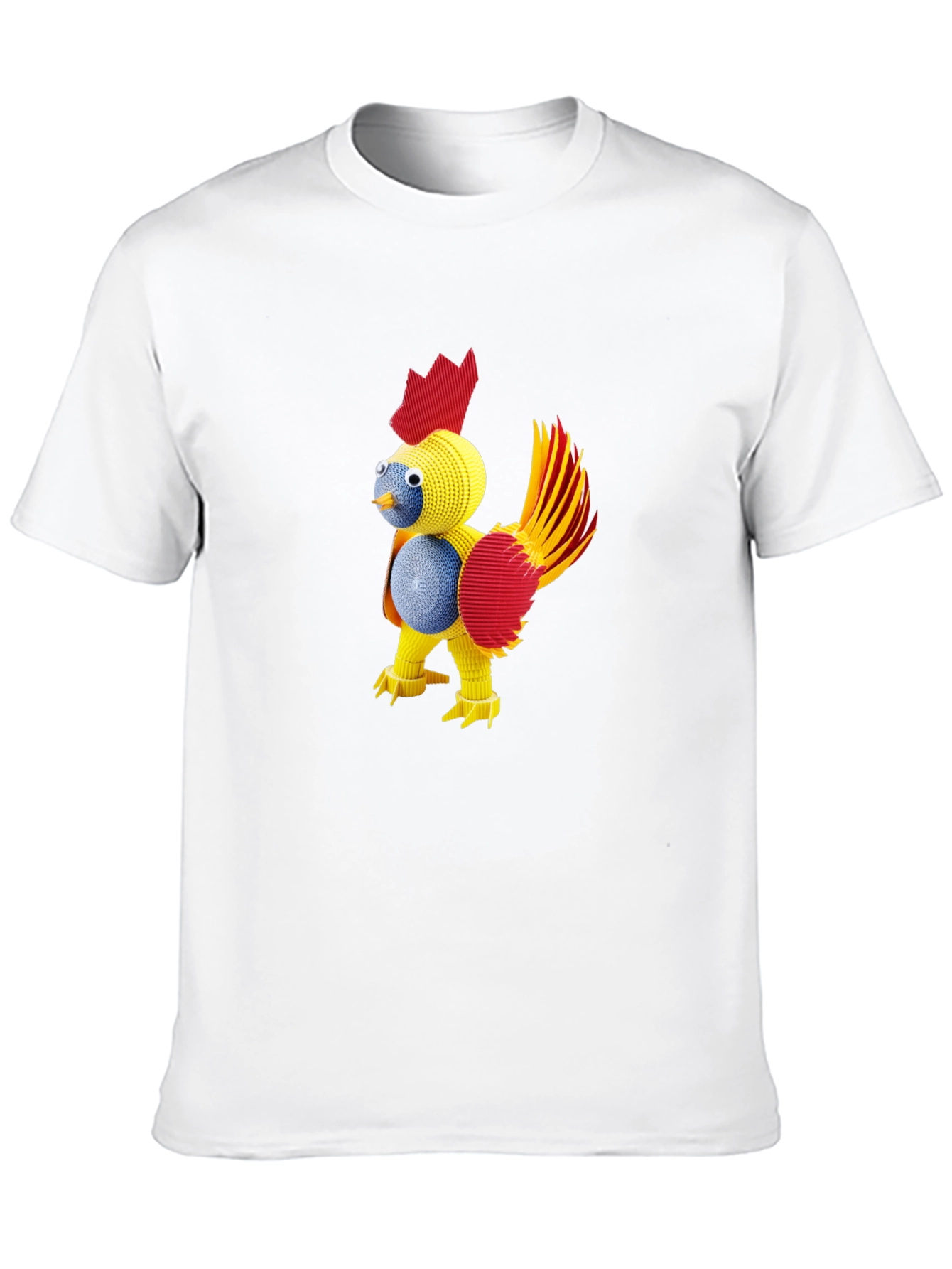 Novelty Quilled Chicken Graphic Tee - Black