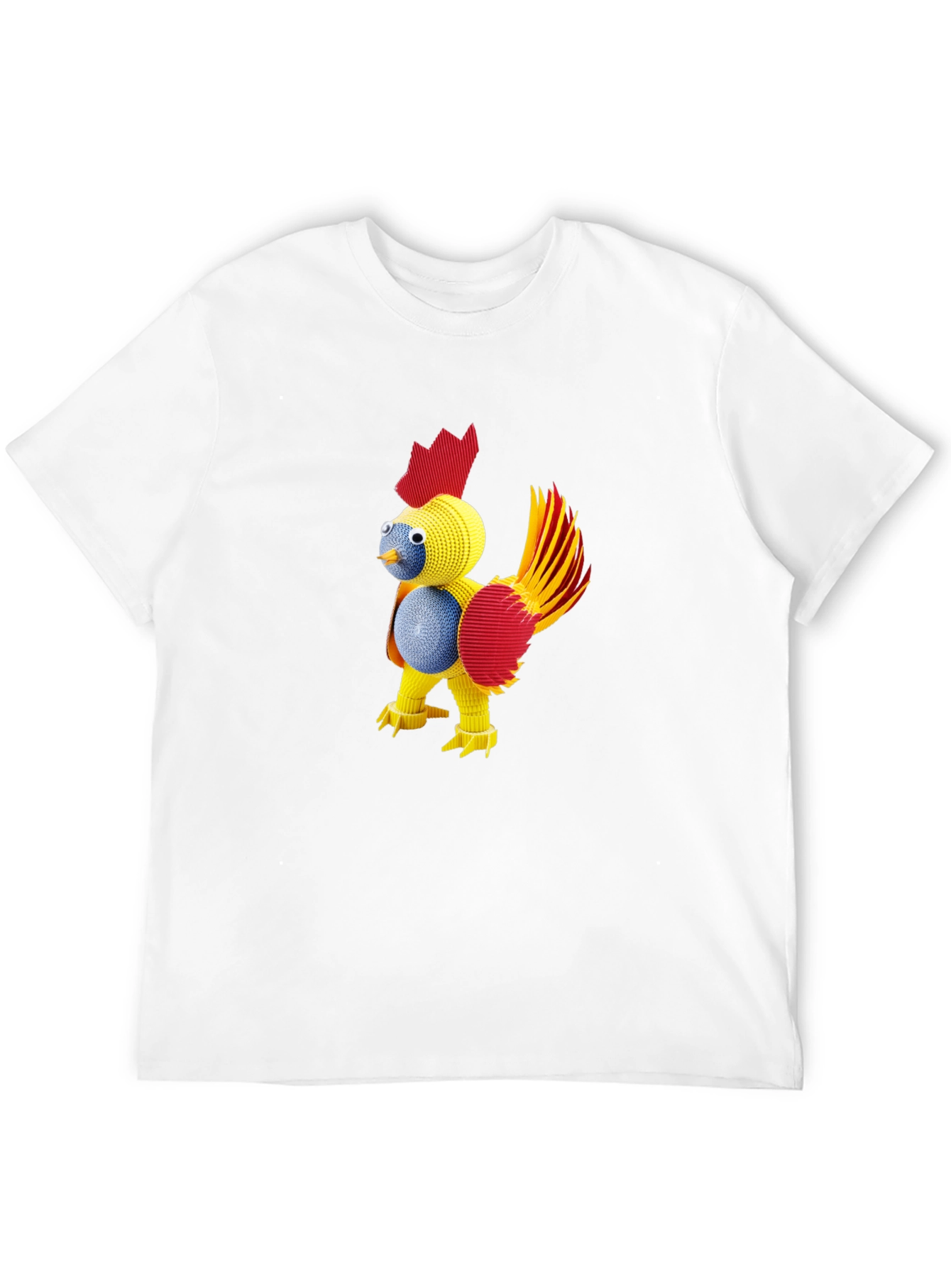 Novelty Quilled Chicken Graphic Tee - Black