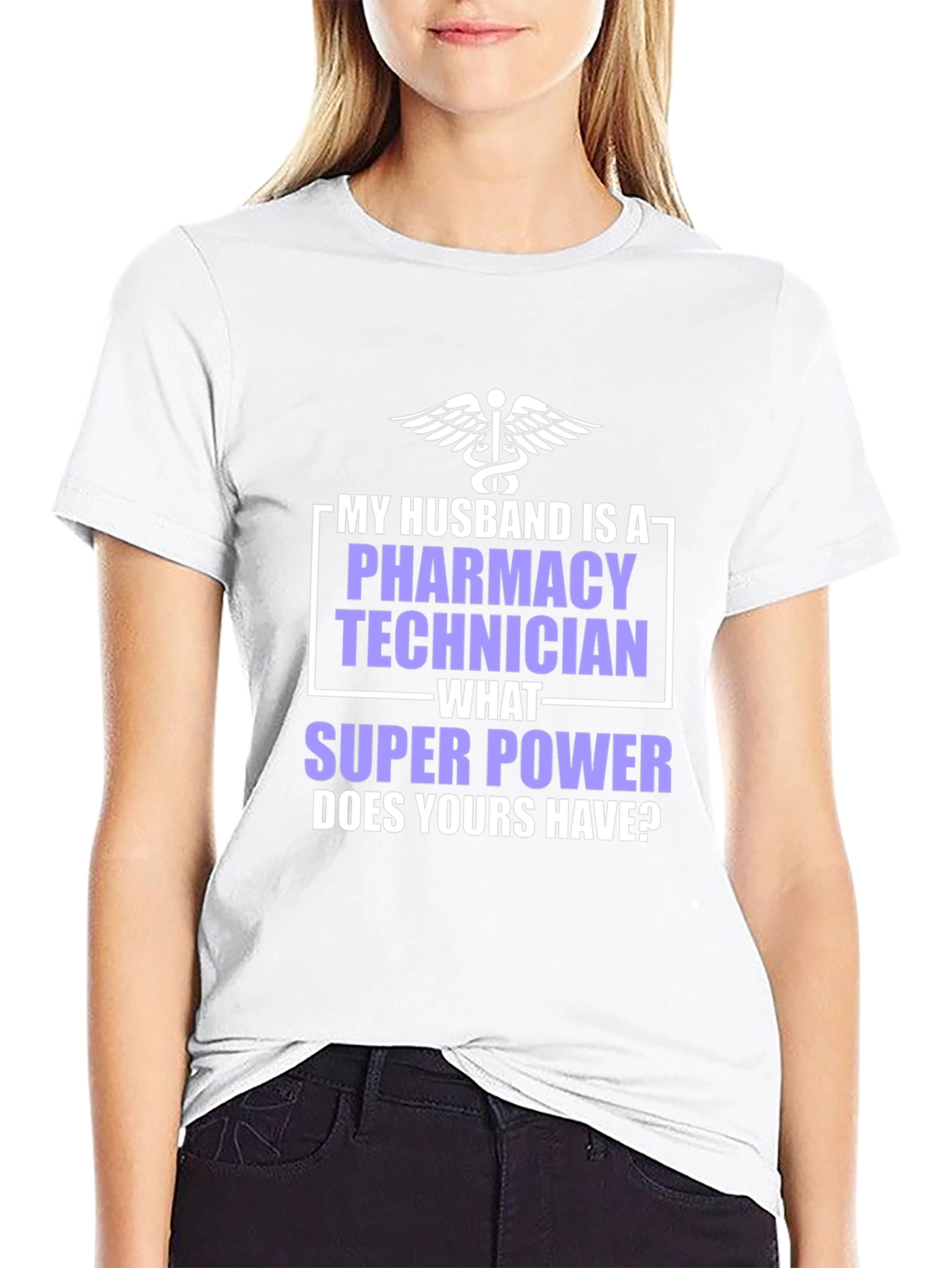 Pharmacy Technician Husband Superpower T-Shirt
