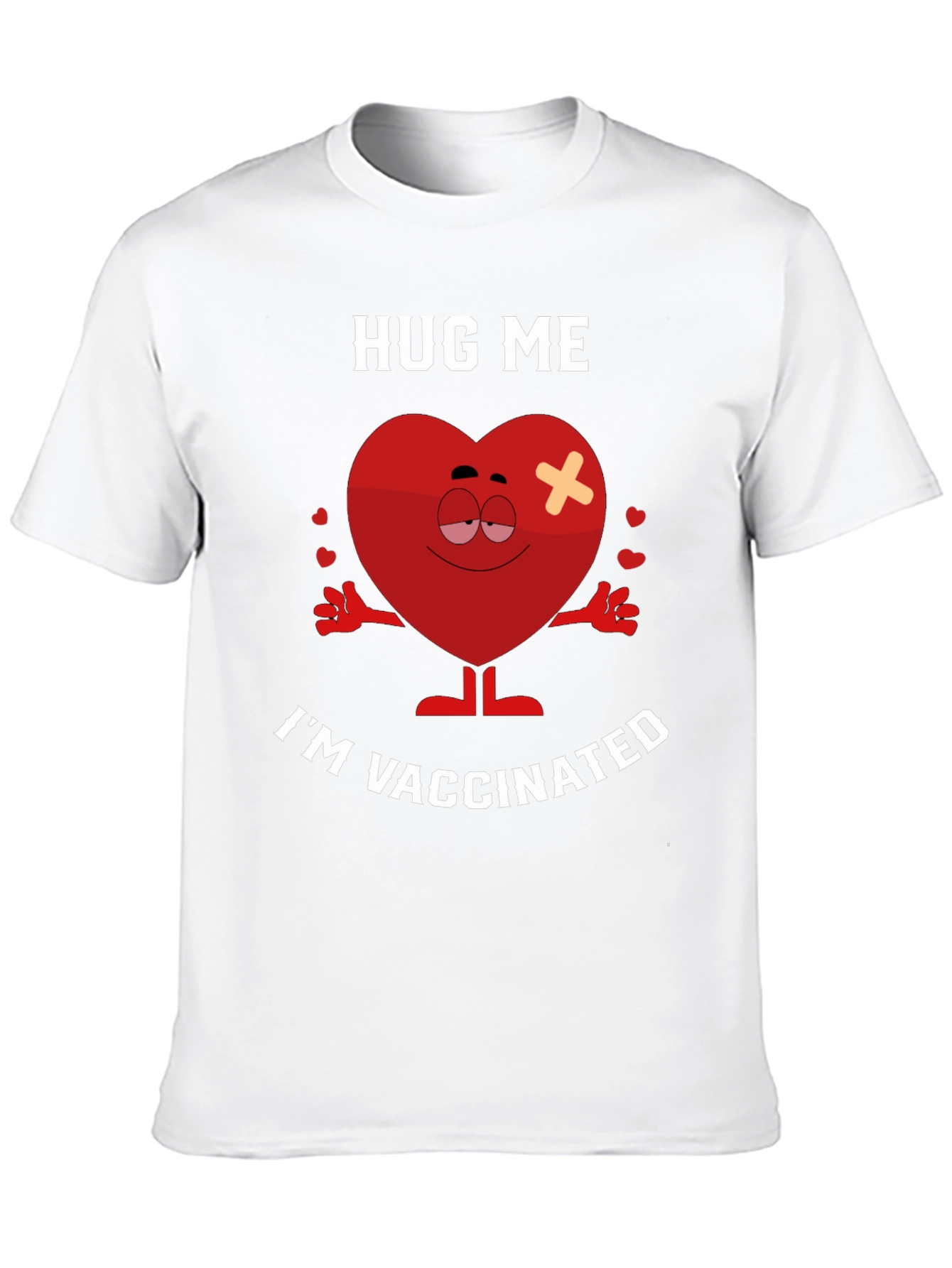 Hug Me Im Vaccinated Novelty Graphic Tee