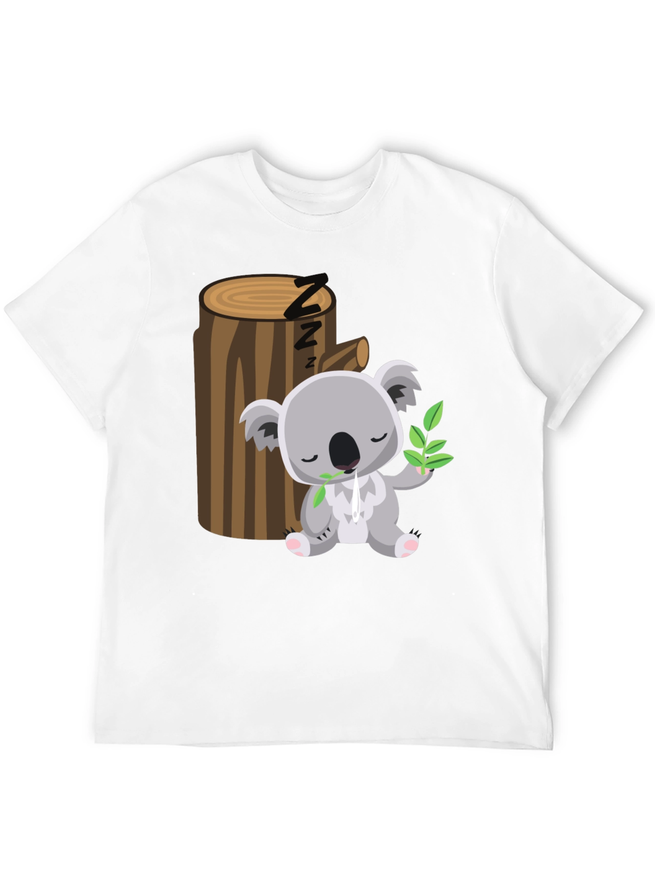Sleeping Koala Graphic Tee - Comfy Black T-Shirt
