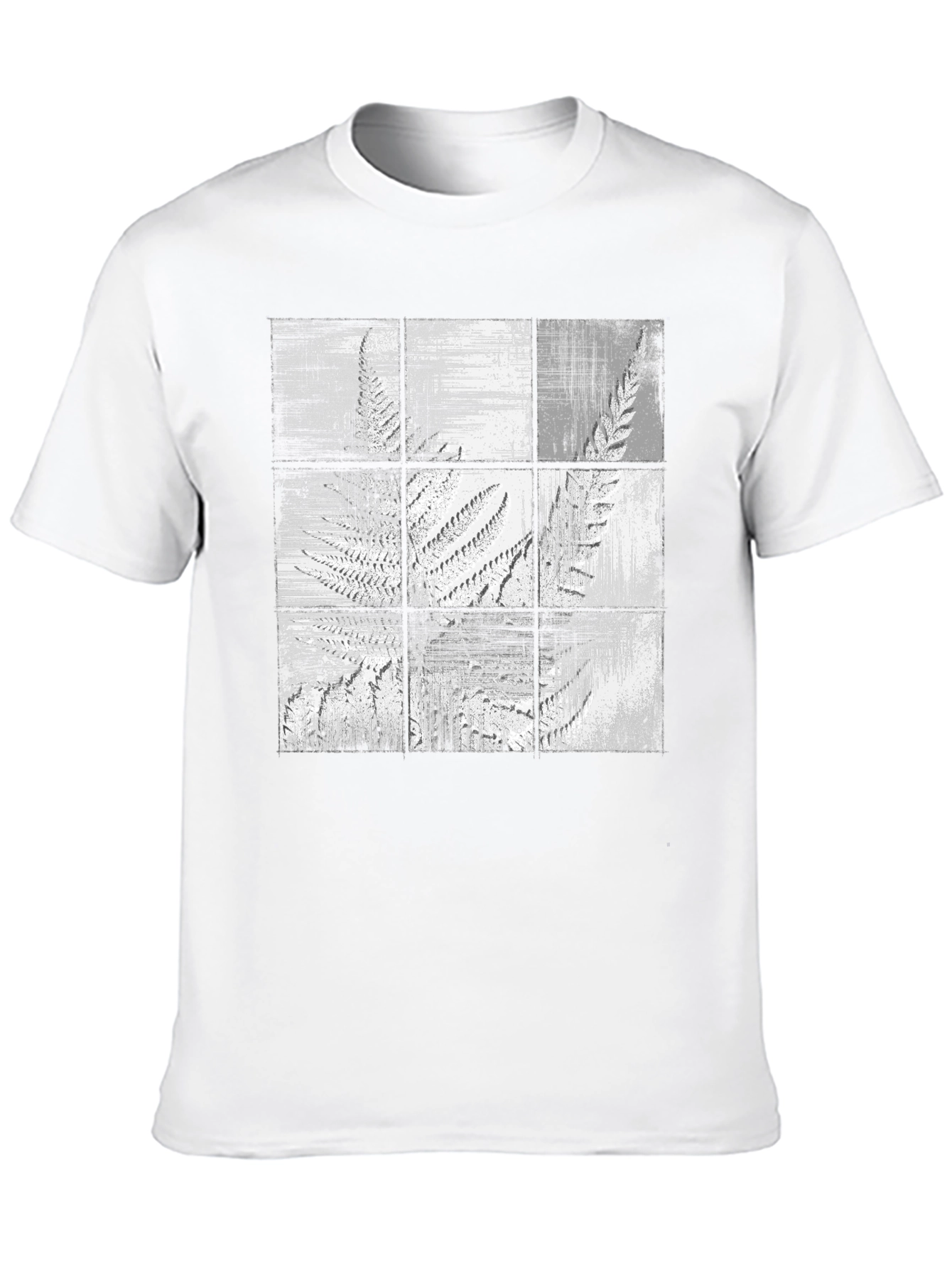 Grunge Fern Graphic Black T-Shirt