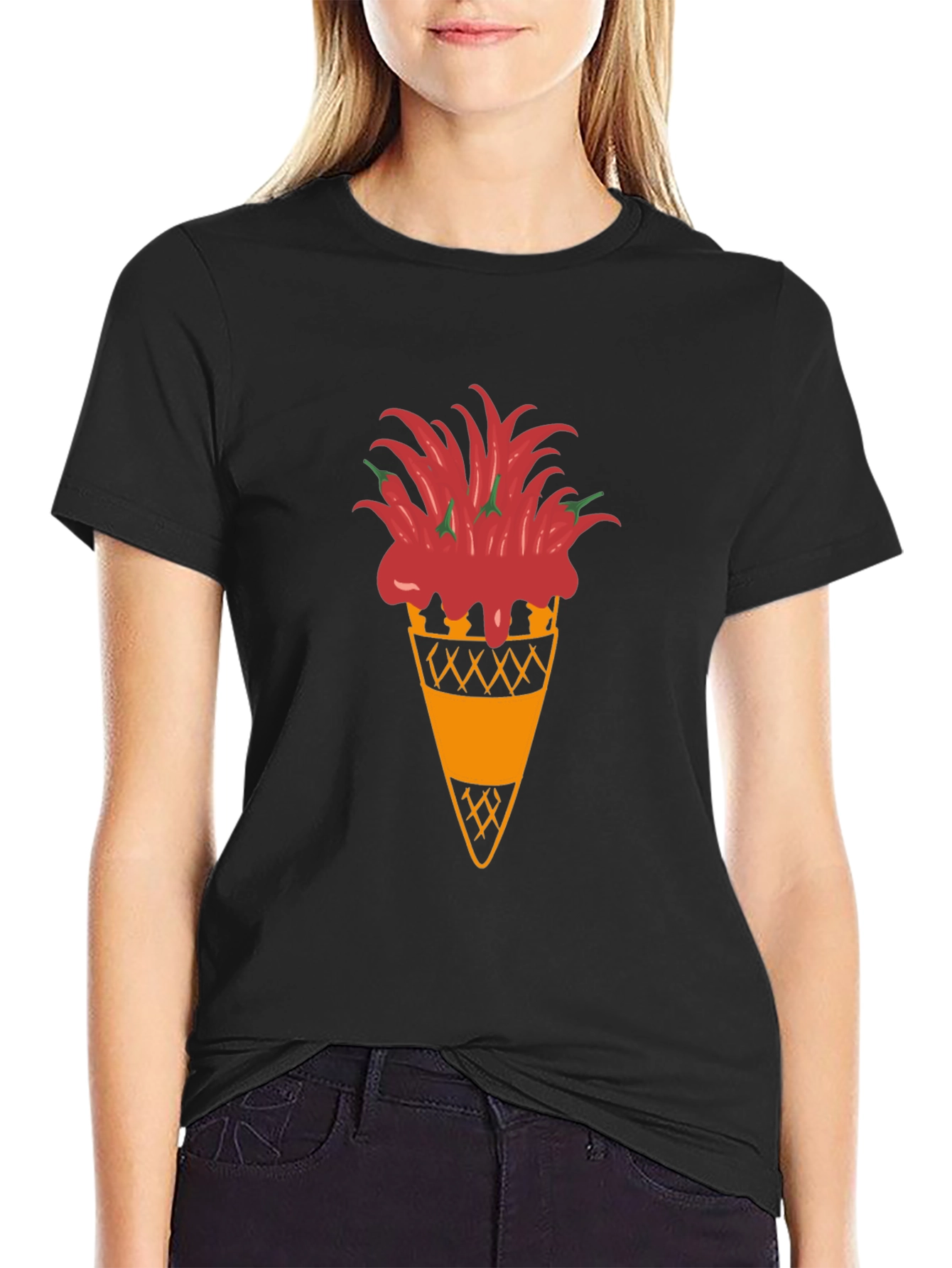 Chili Pepper Ice Cream Cone T-Shirt