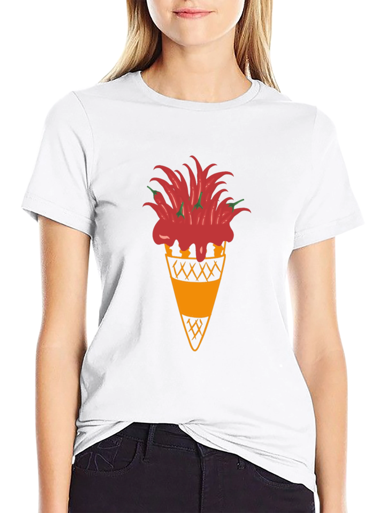 Chili Pepper Ice Cream Cone T-Shirt